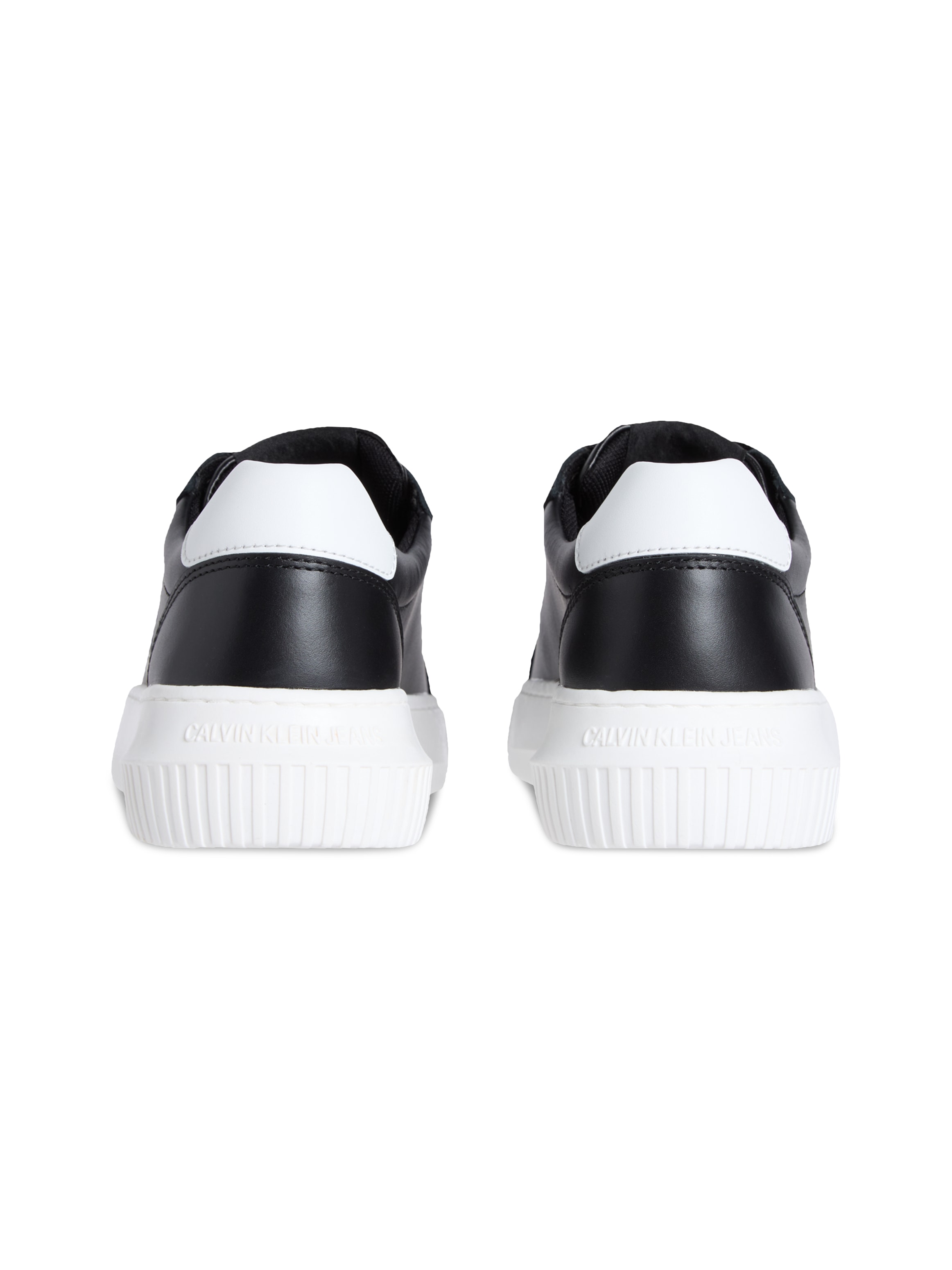 Calvin Klein Jeans Plateausneaker »CHUNKY CUPSOLE MONO LTH WN«, Schnürschuh, Halbschuh, Freizeitsneaker mit seitlichem CK-Logo