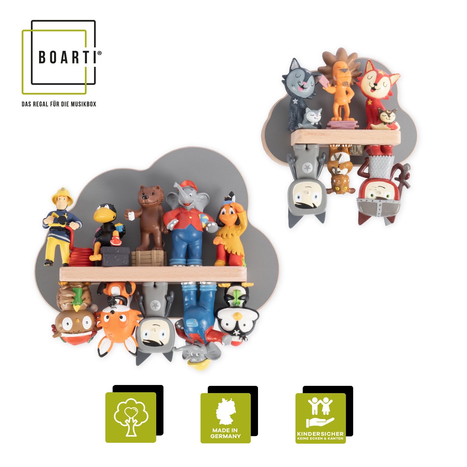 Boarti Wandregal »Regal Holz Wolke Kinder Toniebox Tonies Figuren«