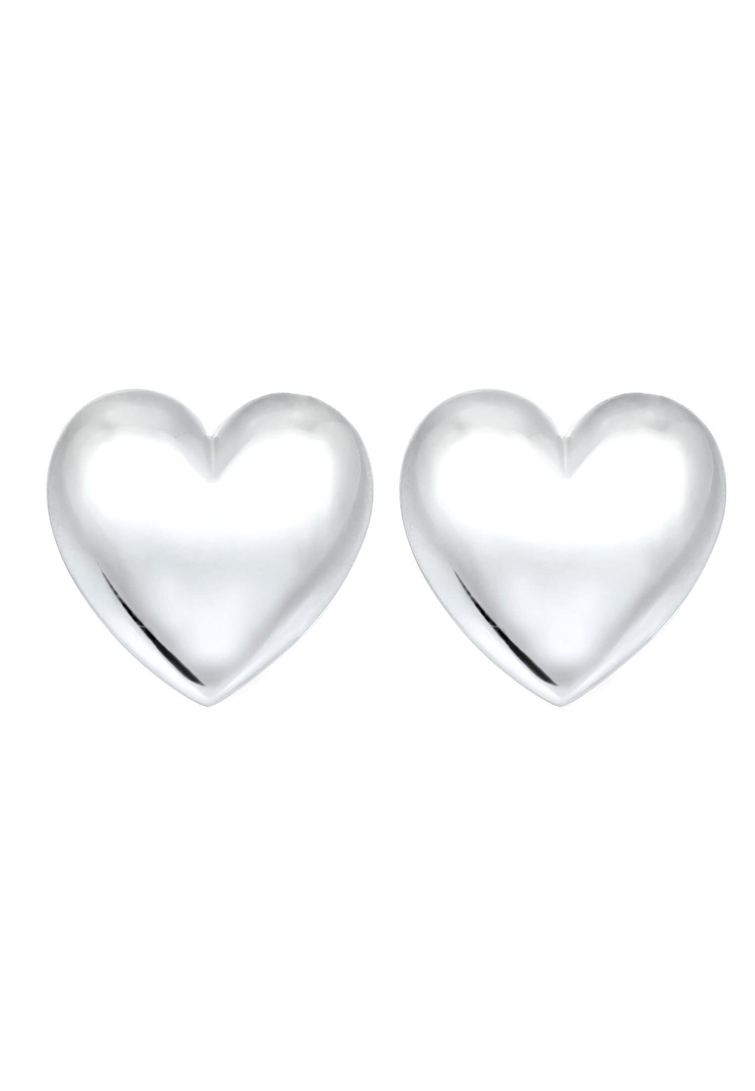 Elli Paar Ohrstecker »Ohrringe Herz Statement 925 Sterling Silber Ohrstecker«