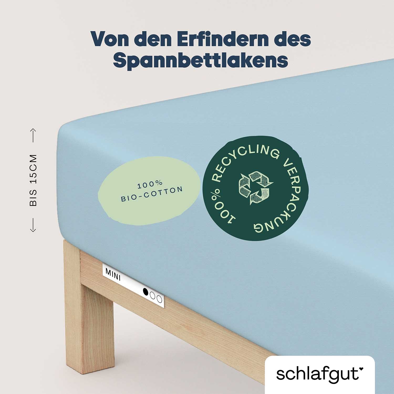 Schlafgut Spannbettlaken »Casual Mini Spannbettlaken«, für Kinder, MADE IN GREEN by OEKO-TEX®
