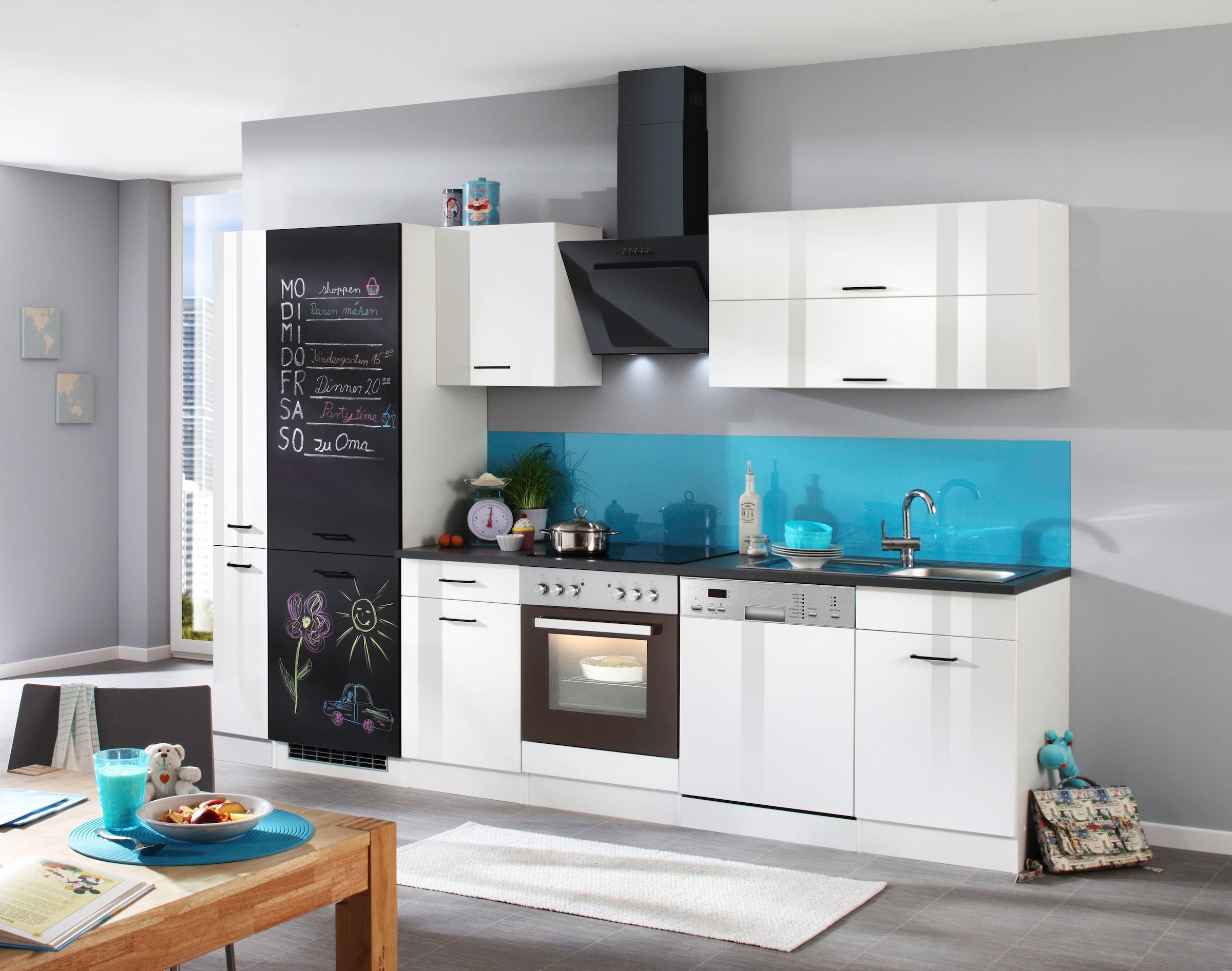 KOCHSTATION Küchenzeile »KS-Trier« mit E-Geräten, Breite 310 cm