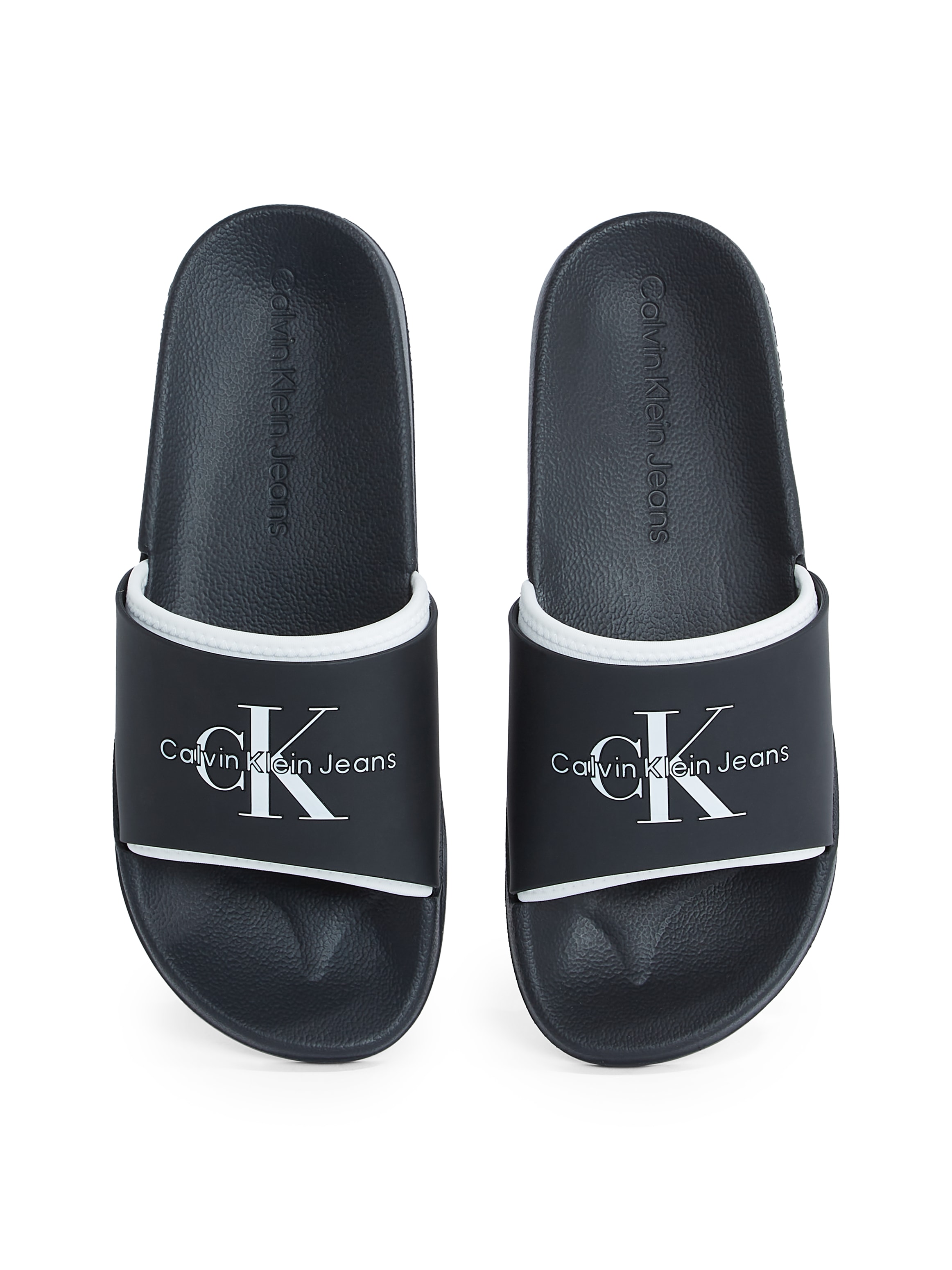 Calvin Klein Jeans Badepantolette »FERRIS 1R«, Sommerschuh, Poolslides, Schlappen, für Strand und Schwimmbad