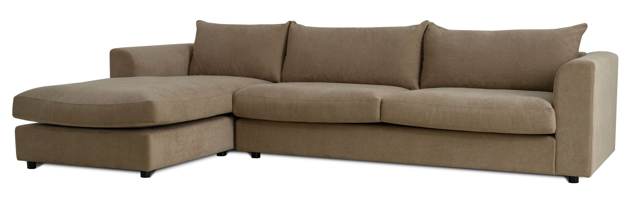 LeGer Home by Lena Gercke Ecksofa »Avelina« Breite 297 cm, in Cord- und Chenille- Stoff, Rückenkissen mit Federn