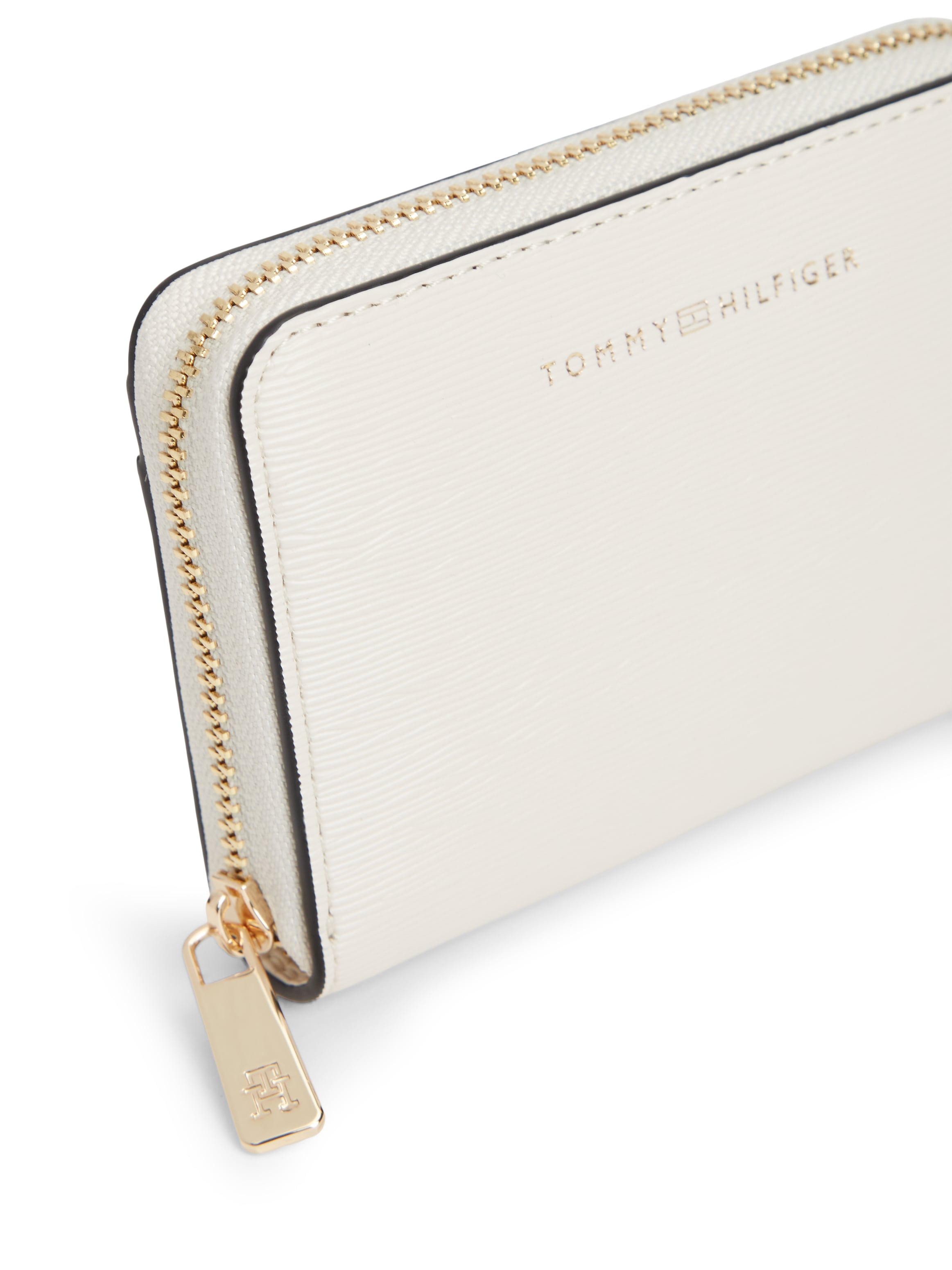 Tommy Hilfiger Geldbörse »TH MODERN COMPACT ZA« Damen Geldbeutel, Portemonnaie mit Logo-Schriftzug