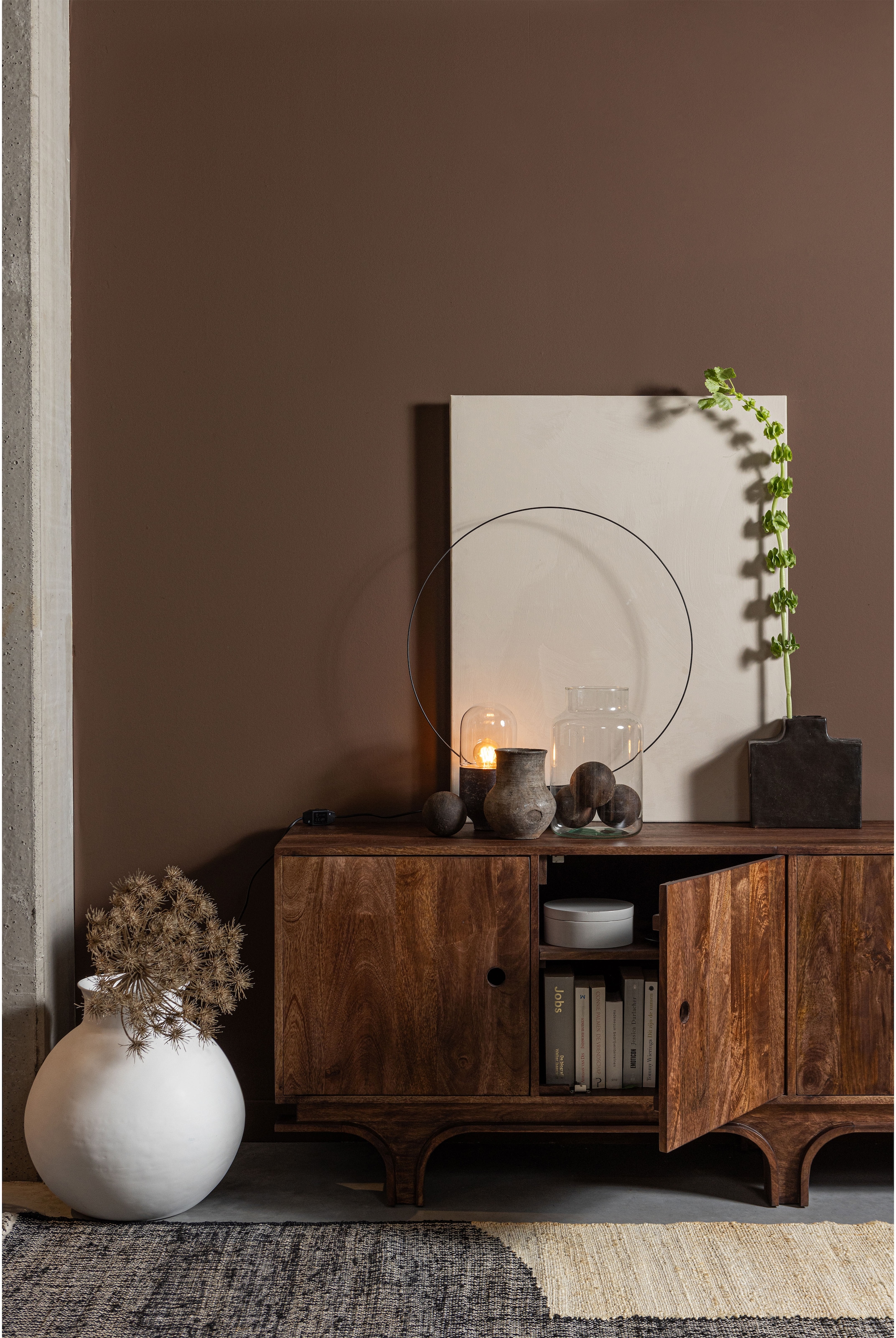 WOOOD Kommode Sideboard aus Mangoholznmit markanter Maserung und Unikat-Charakter