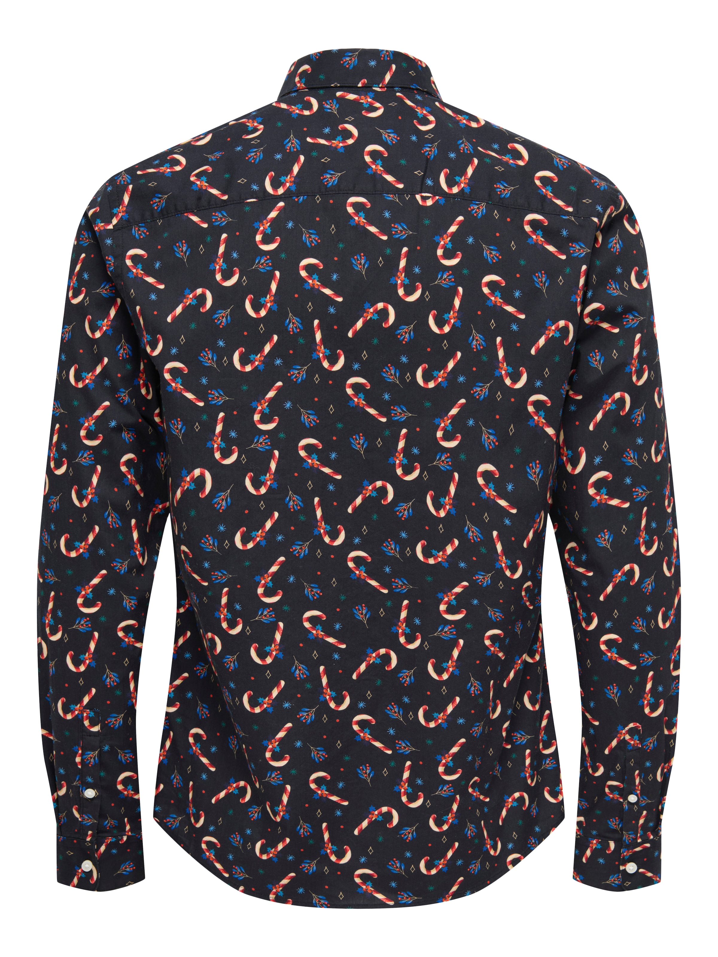 ONLY & SONS Langarmhemd »ONSELF XMAS AOP SLIM POPLIN LS SHIRT«
