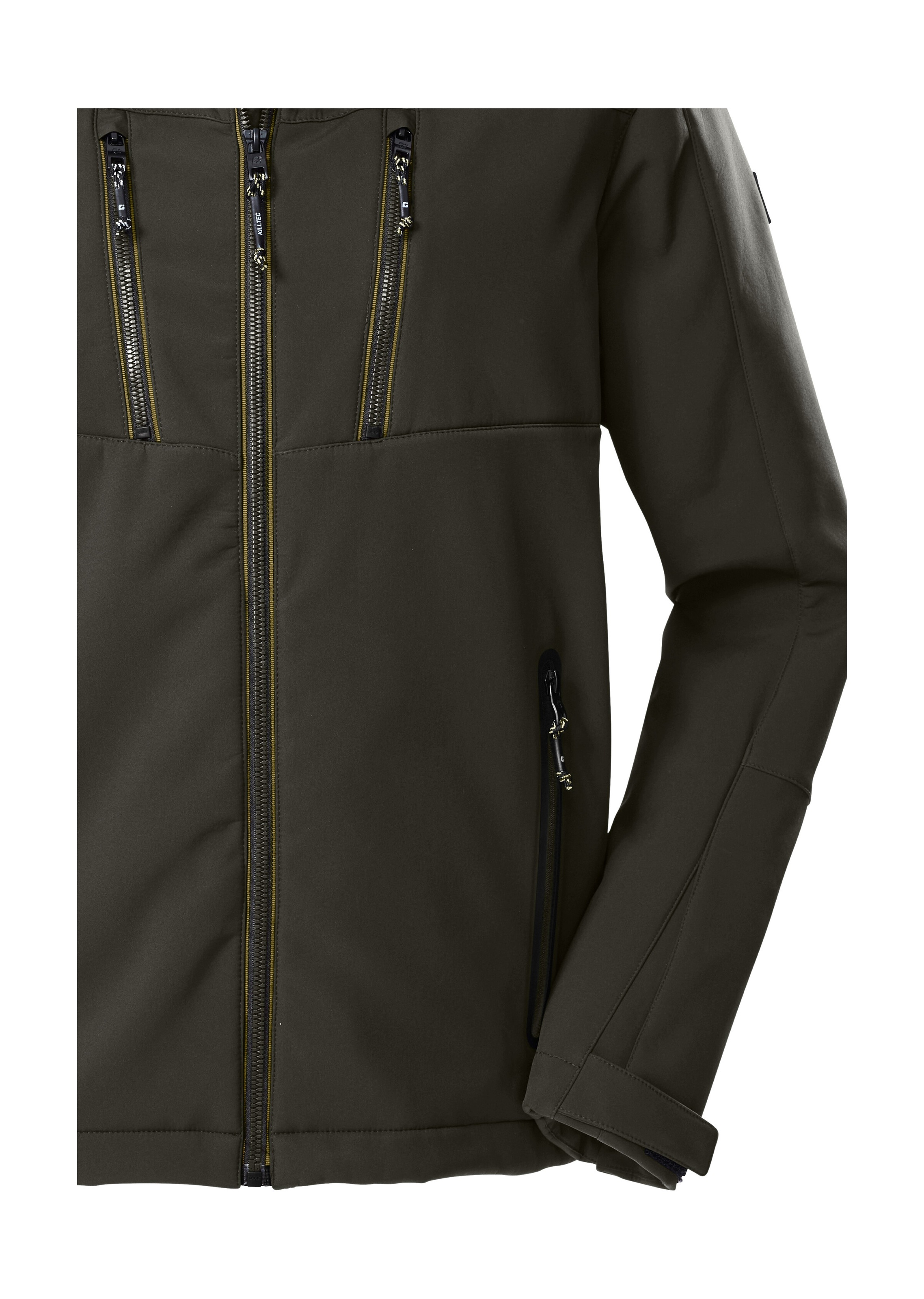 Killtec Softshelljacke »KOW 79 MN SFTSHLL JCKT« Wasser- und windabweisende Softshelljacke, abnehmbare Kapuze