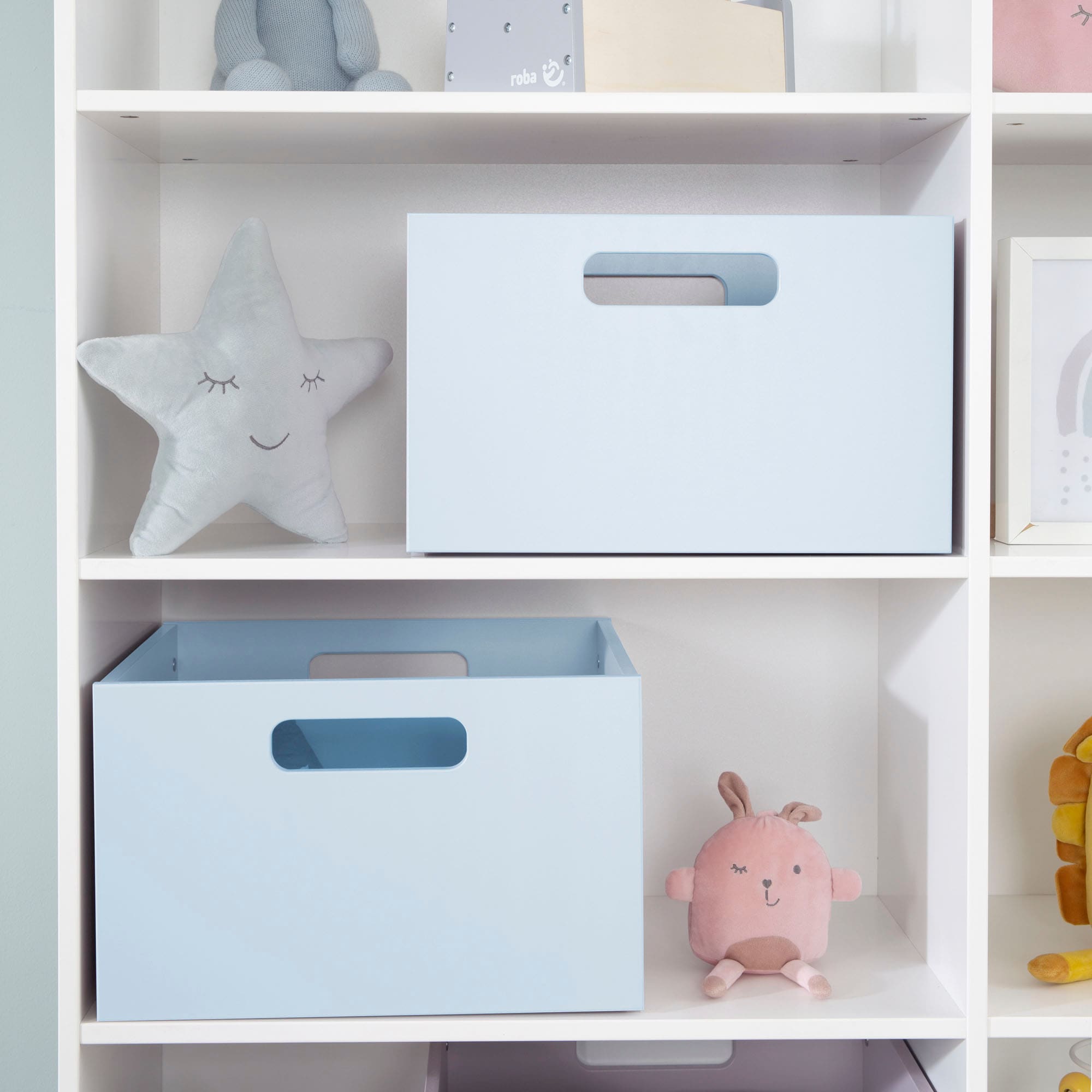 roba® Aufbewahrungsbox »blau«, aus Holz; Organizer für Spielzeug