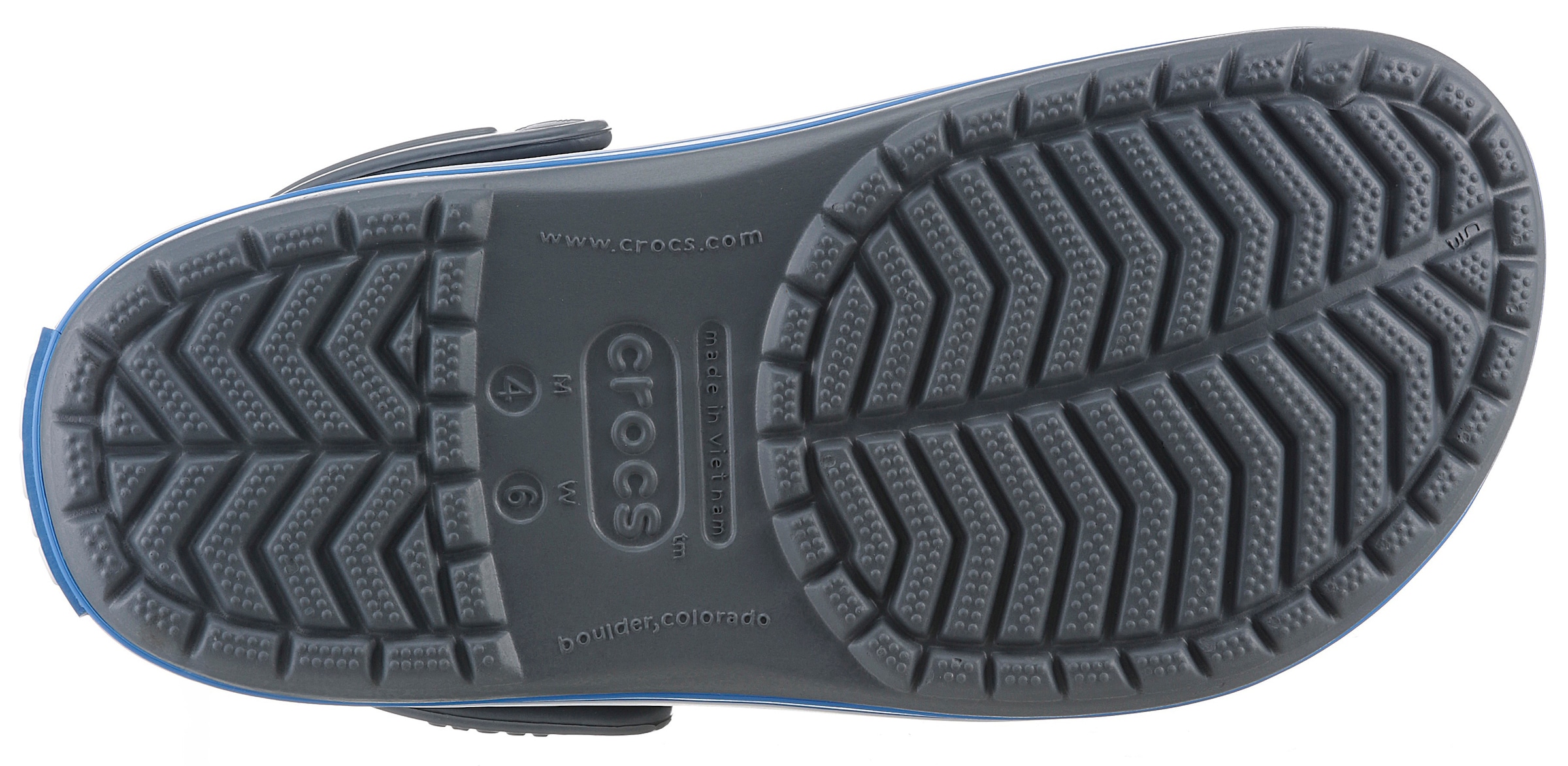 Crocs Clog »Crocband«, Sommerschuh, Gartenschuh, Poolslides, mit farbiger Laufsohle
