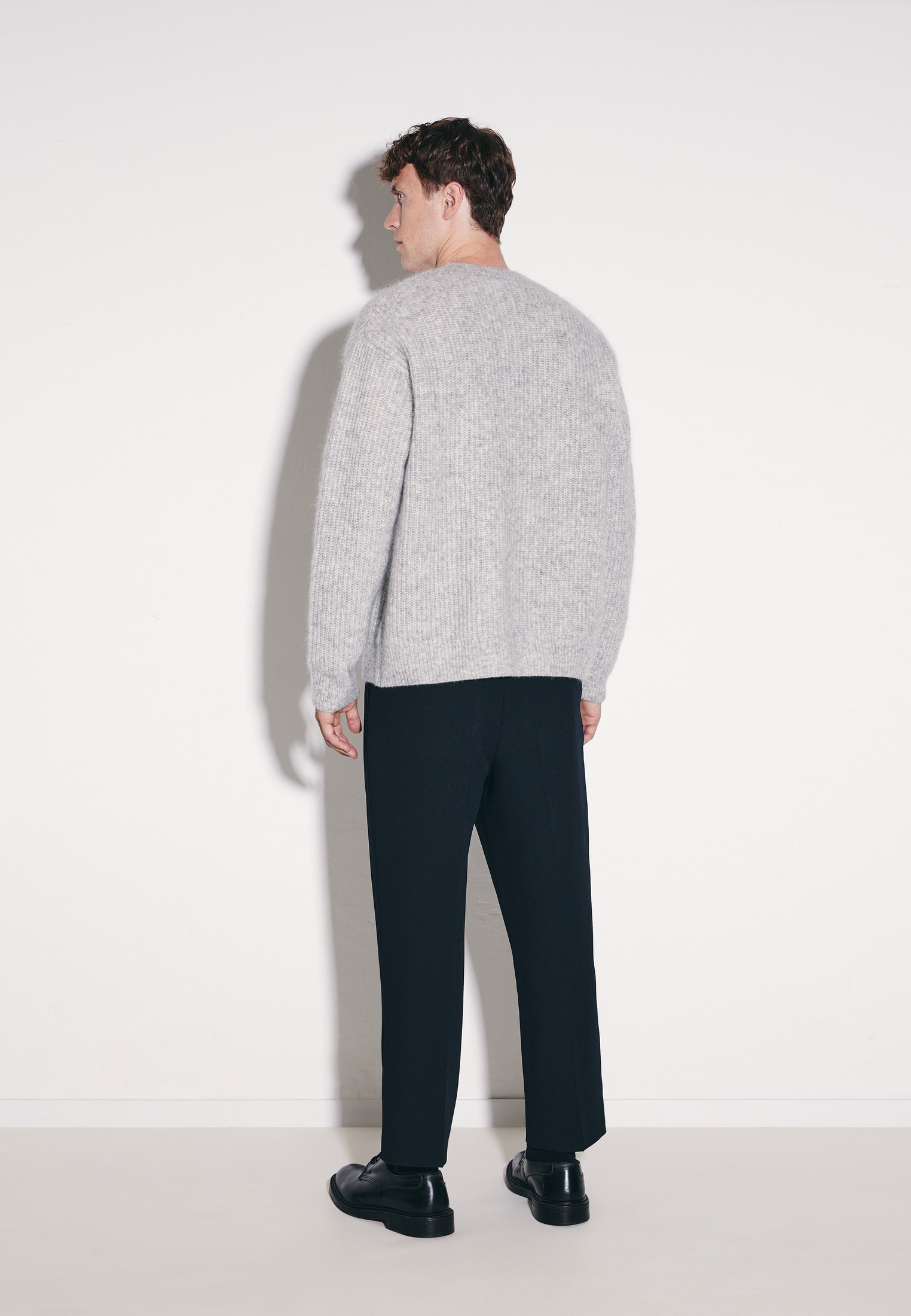 studio seidensticker Strickpullover 1/1 Rundhals Einfarbig meliert