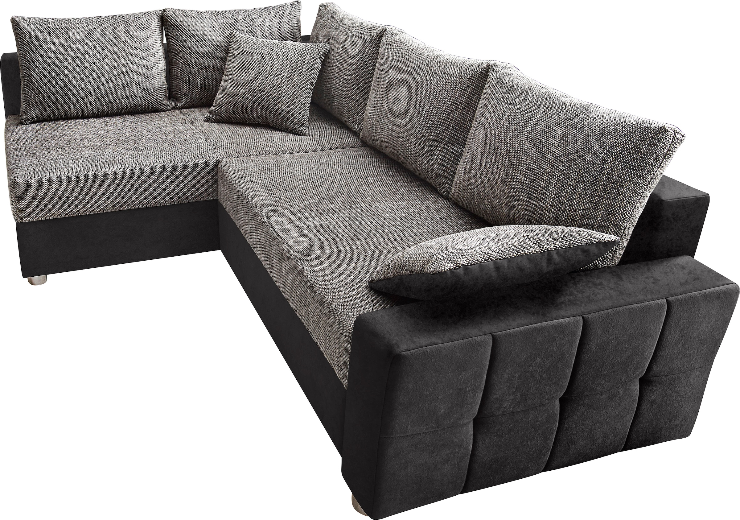 COLLECTION AB Ecksofa »Parma L-Form« mit Bettfunktion und Federkern