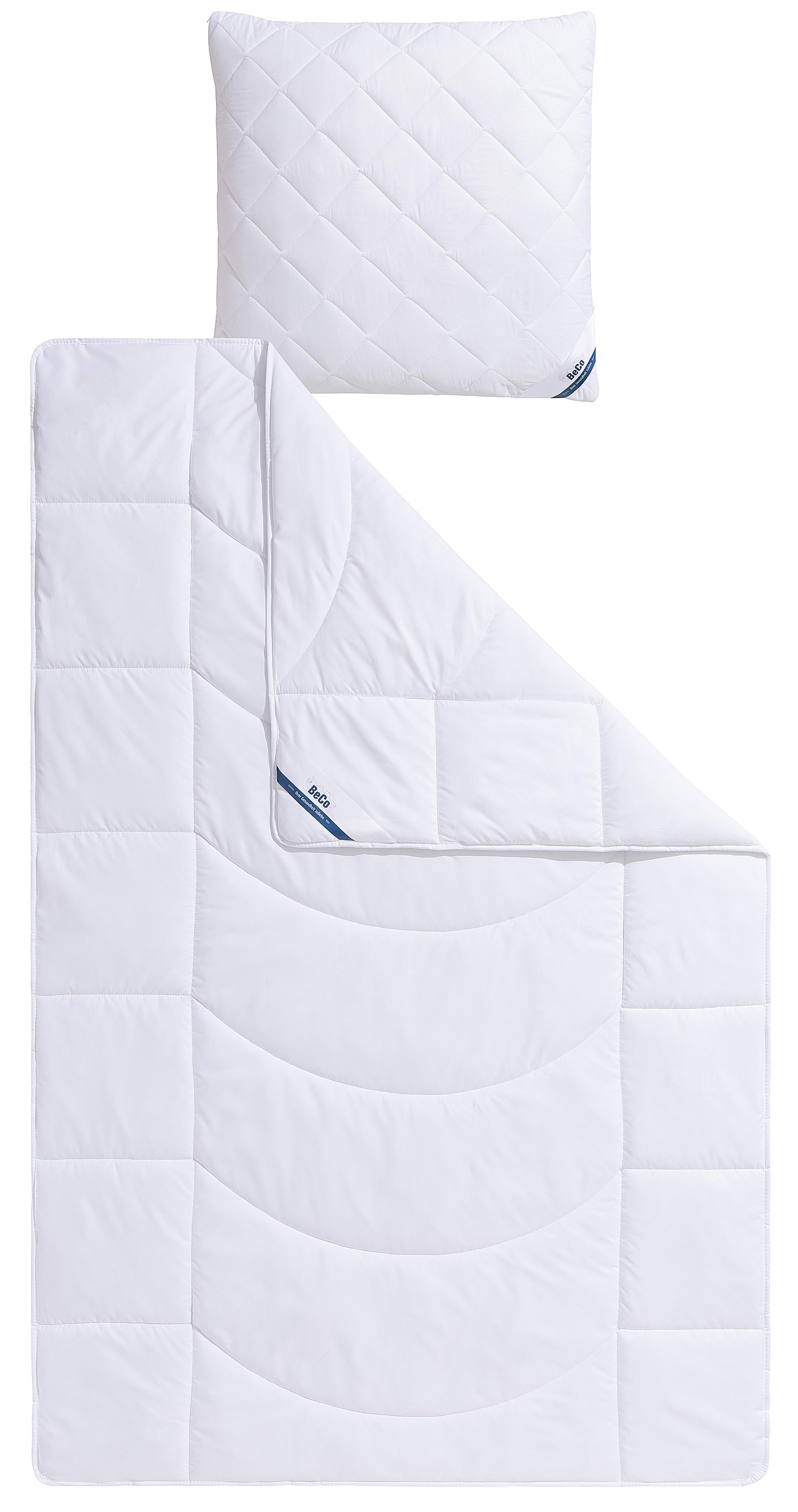 Beco Microfaserbettdecke + Microfaserkissen »Medibett, Bettdecke 135x200 cm mit Kissen 80x80 cm im Set« Bettdecke & Kissen für allergiker geeignet (Hausstauballergiker)