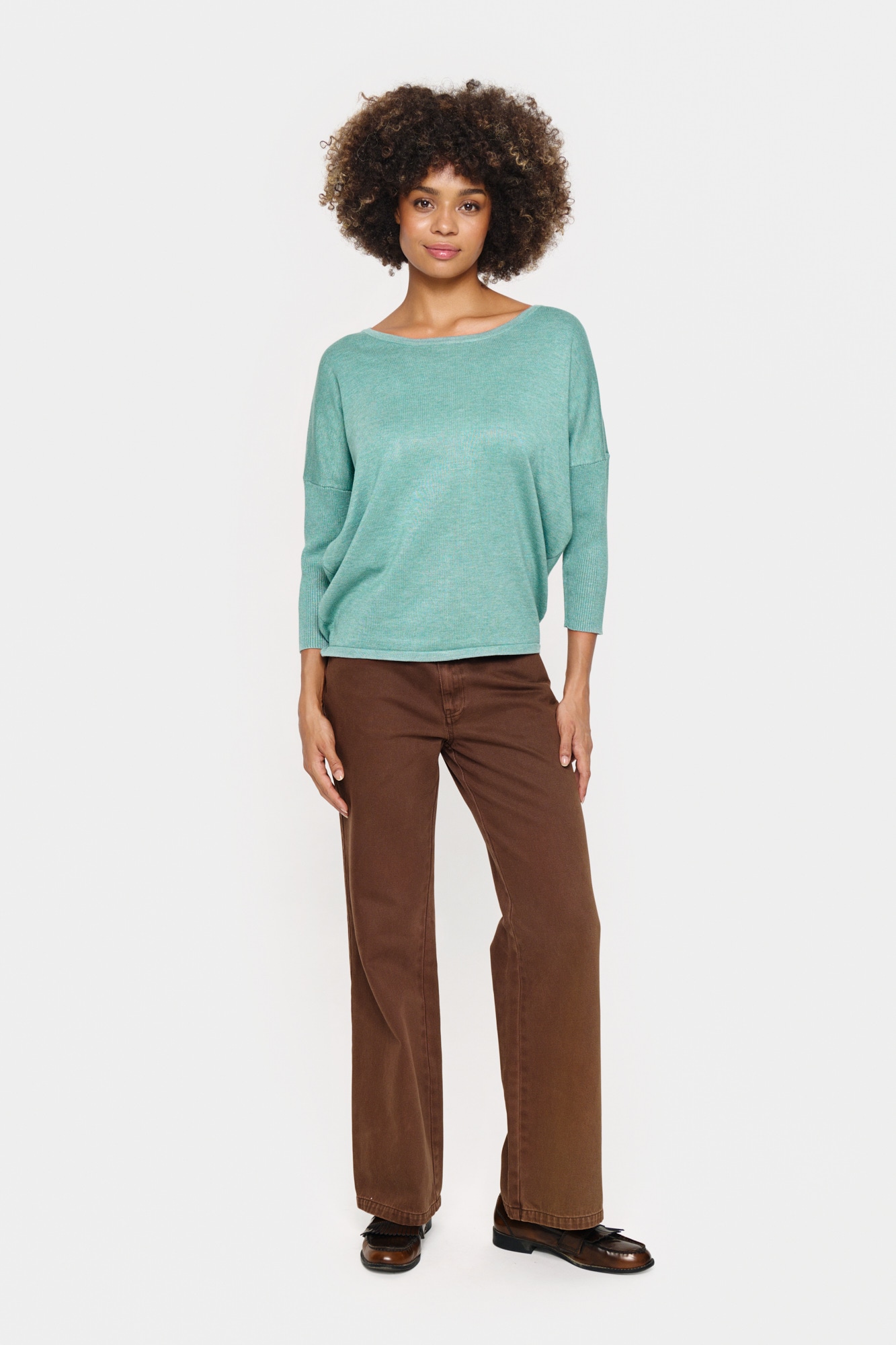 Saint Tropez Rundhalspullover »A2561, MilaSZ R-Neck«