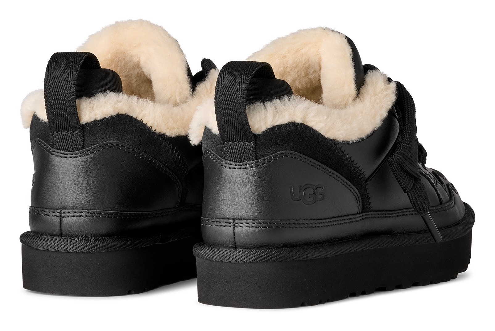 UGG Sneaker »LOWMEL LTHR«, Midcut Sneaker, Schnürschuh mit Anziehlasche