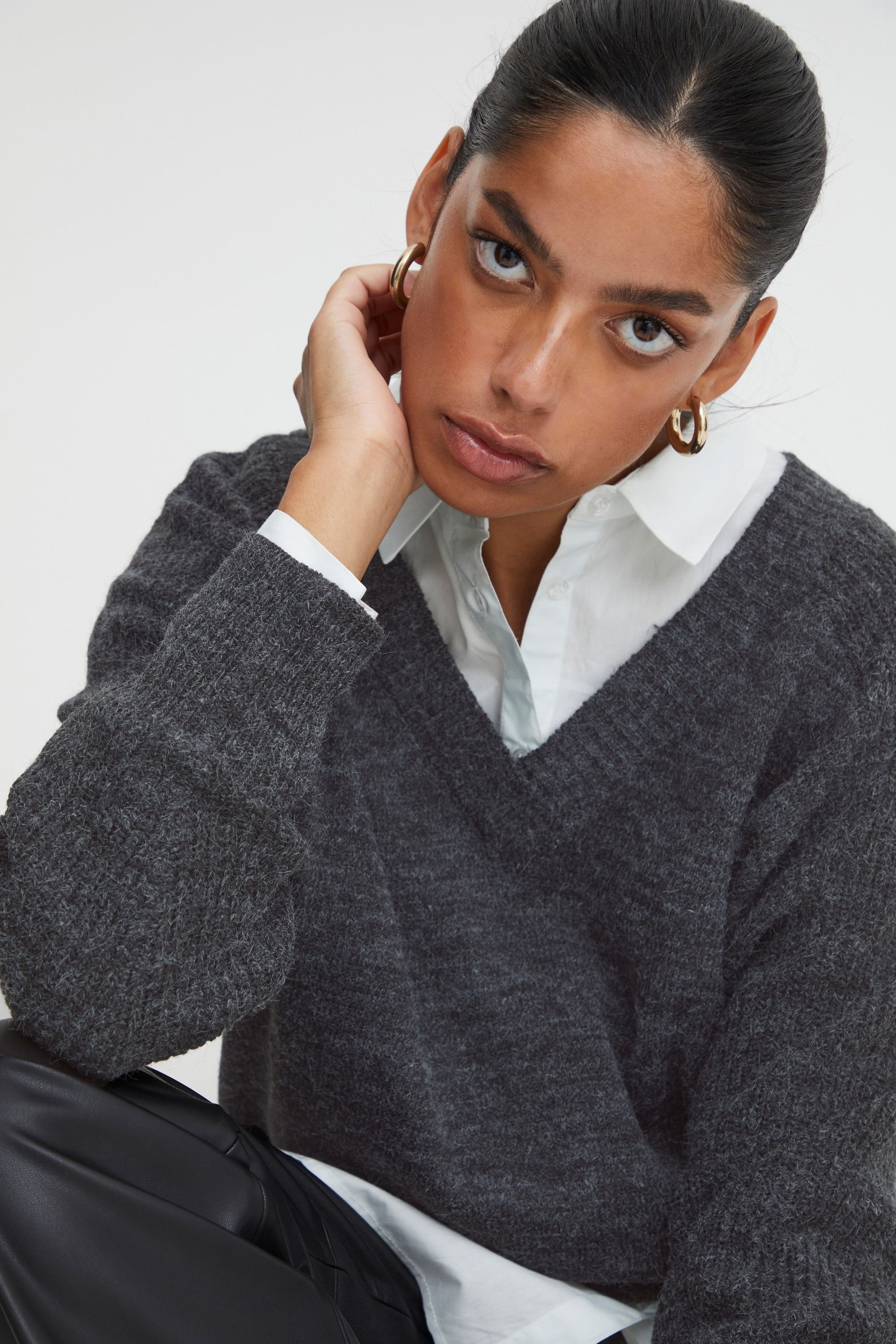 Ichi Strickfleece-Pullover »Strickpullover IHNovo«