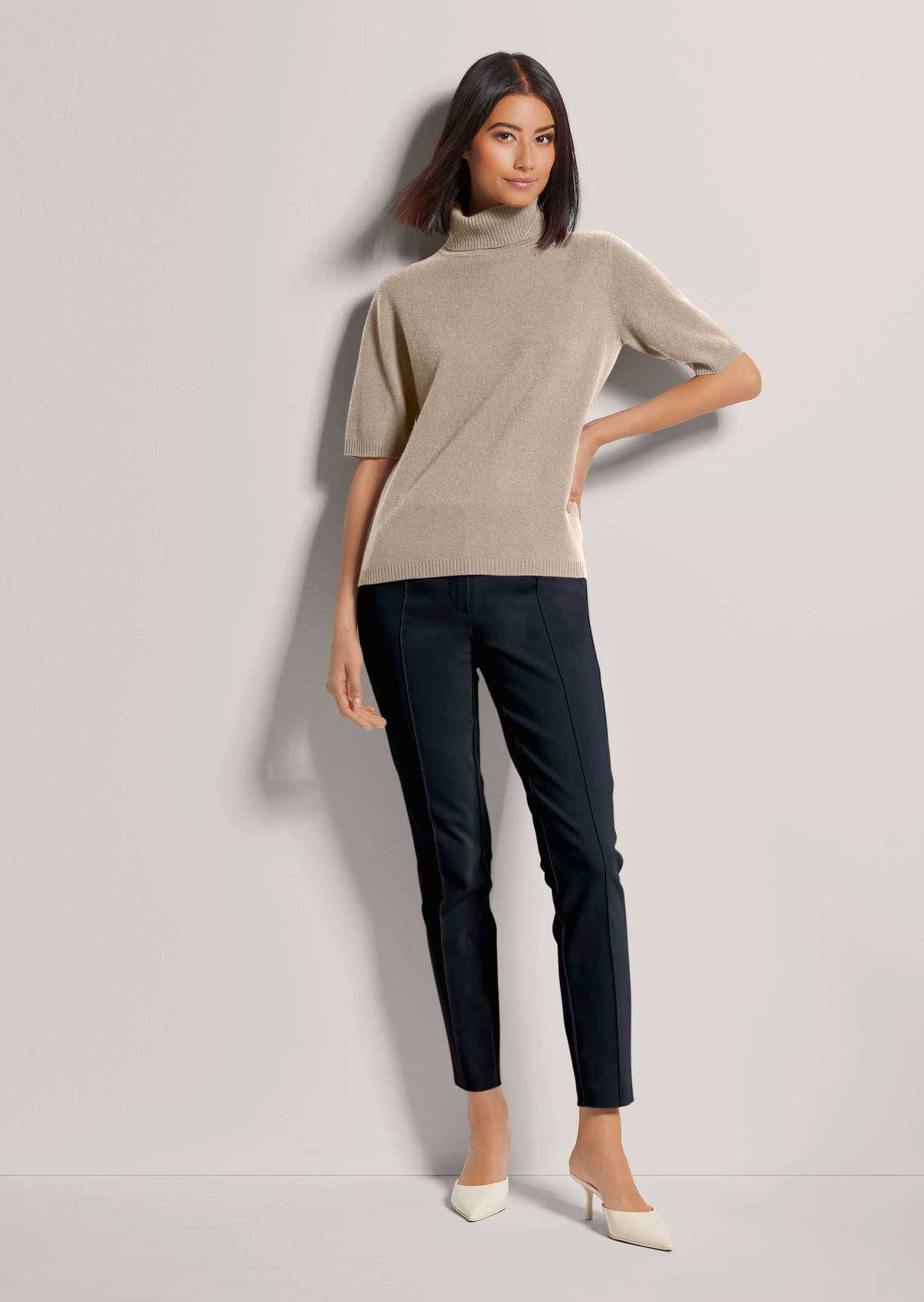 MADELEINE Longpullover »Kaschmirpullover Luxuriöser Strickpullover mit Rollkragen« Kaschmirpullover mit Halbarm