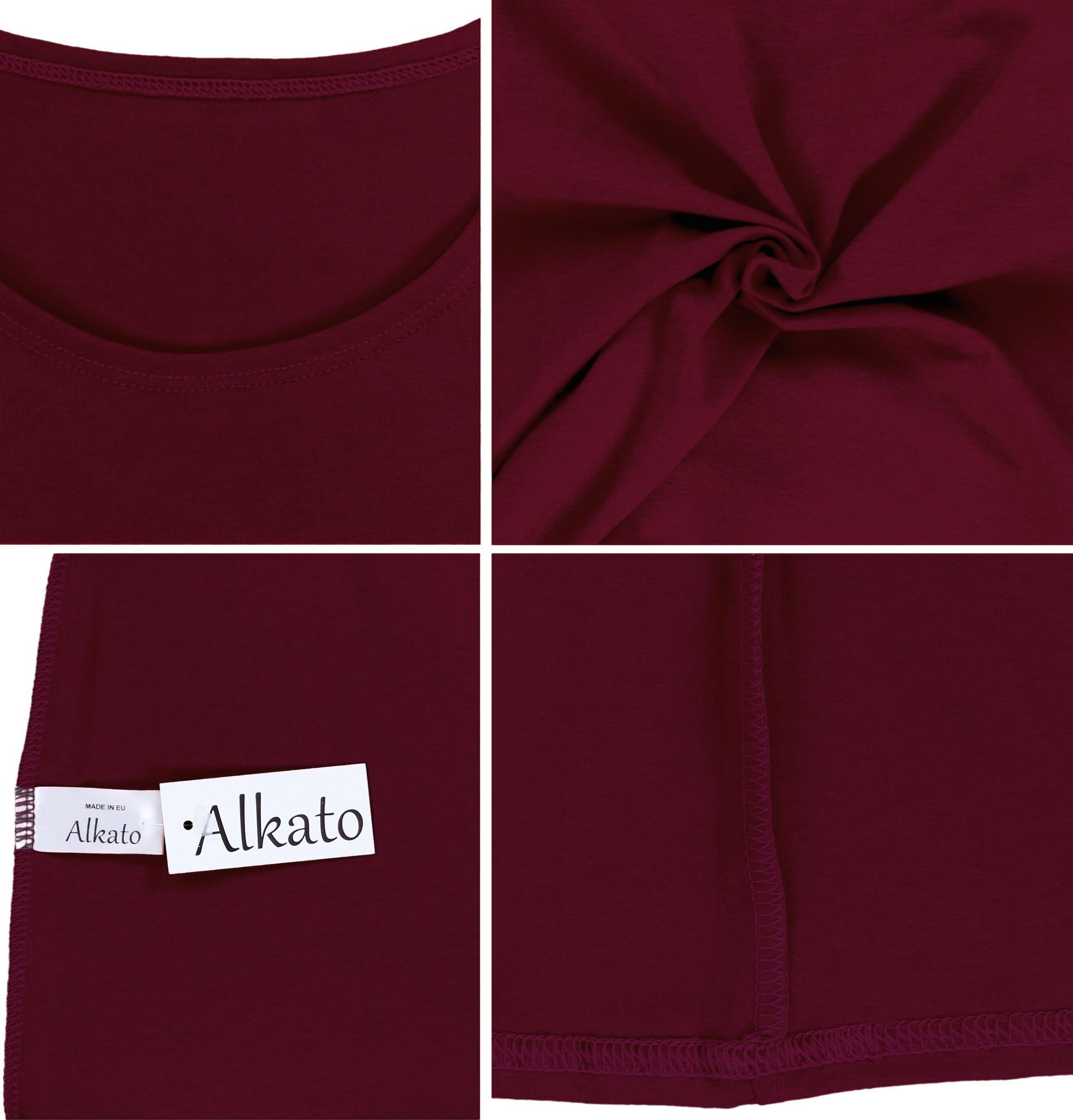 ALKATO Langarmshirt »Damenshirt Alkato Damen Langarm Shirt mit O-Ausschnitt«