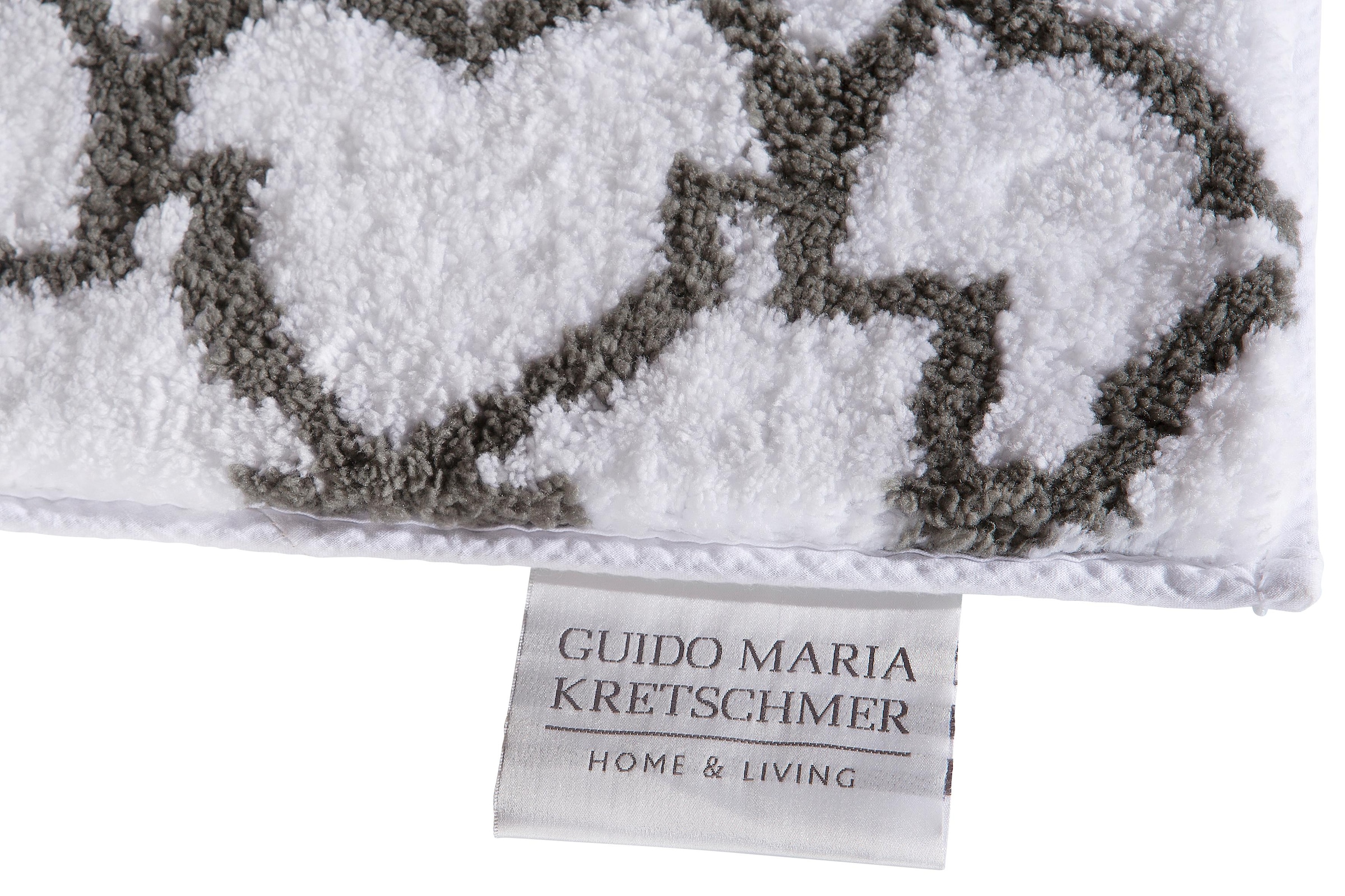 Guido Maria Kretschmer Home&Living Badematte »Birdal«, Höhe 15 mm, rutschhemmend beschichtet, fußbodenheizungsgeeignet-schnell trocknend-strapazierfähig, Badteppich, auch als 3 tlg. Set erhältlich