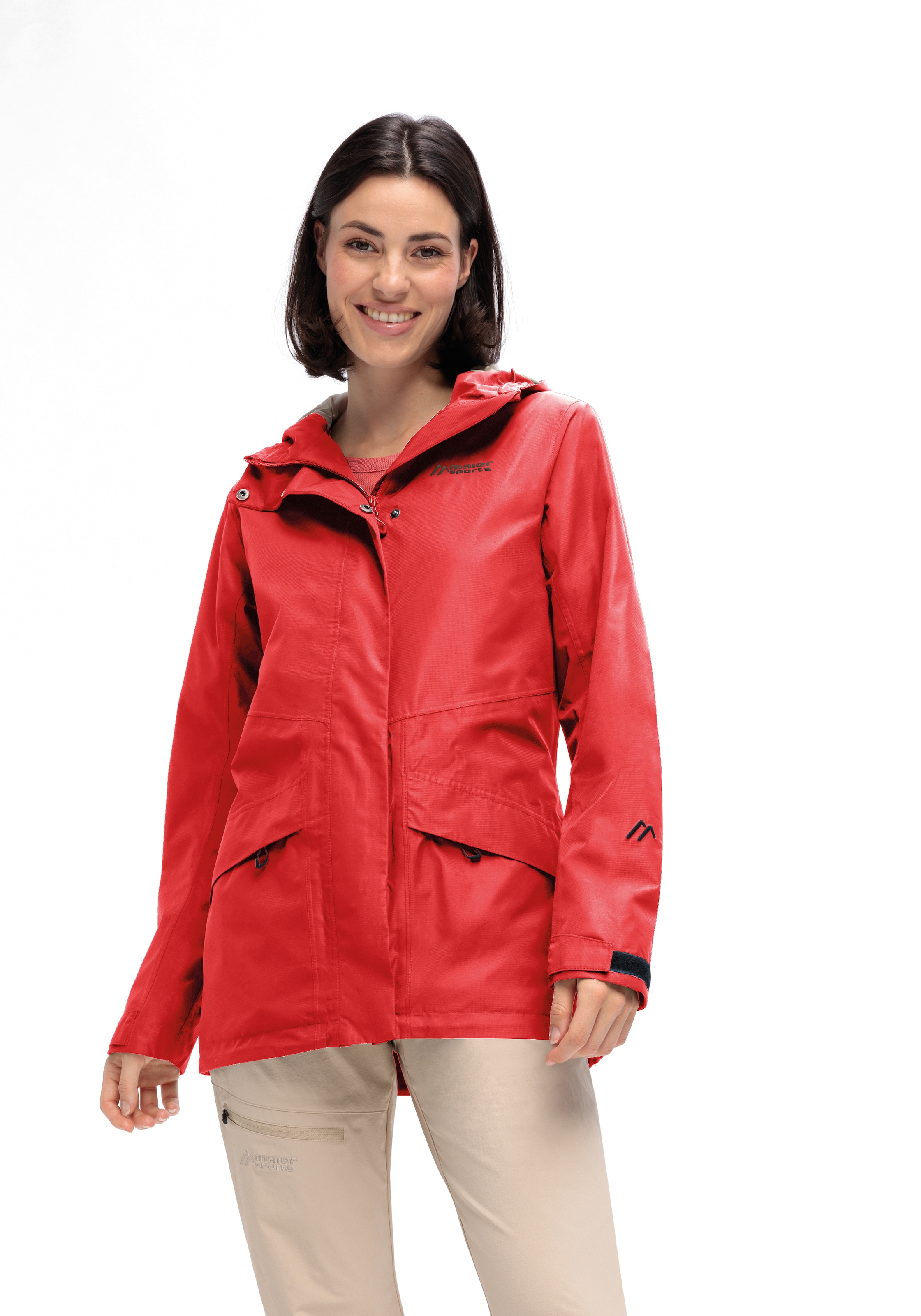 Maier Sports Outdoorjacke »Brocken Long W«, Damen Jacke wasserdicht, Funktionsjacke 2 Taschen außen + Innentasche