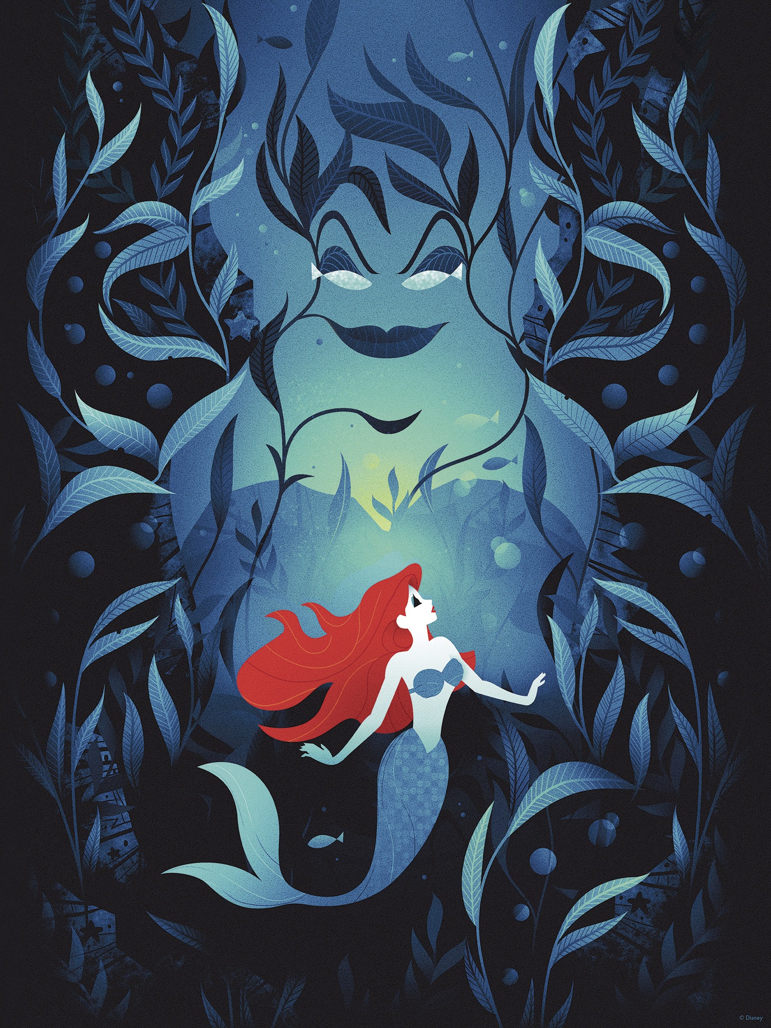 Komar Wandbild »Disney Ariel Ursula«, Disney, (Set, 1 St.), 30 x 40 cm (Breite x Höhe) - Kinderzimmer, Dekoration