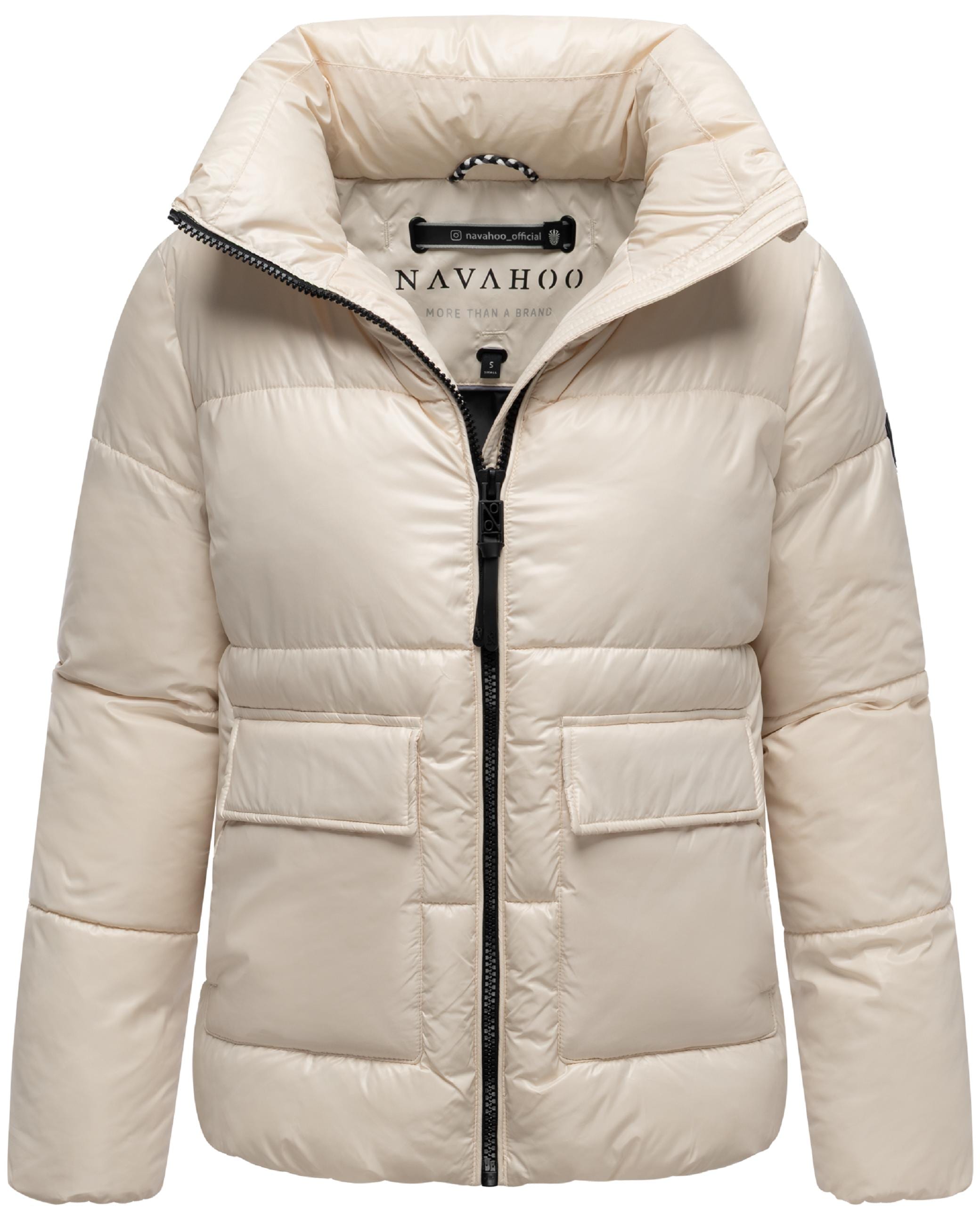 Navahoo Kurzjacke »Kurzjacke Eispracht 14« ohne Kapuze Kurze gesteppte Damen Winterjacke