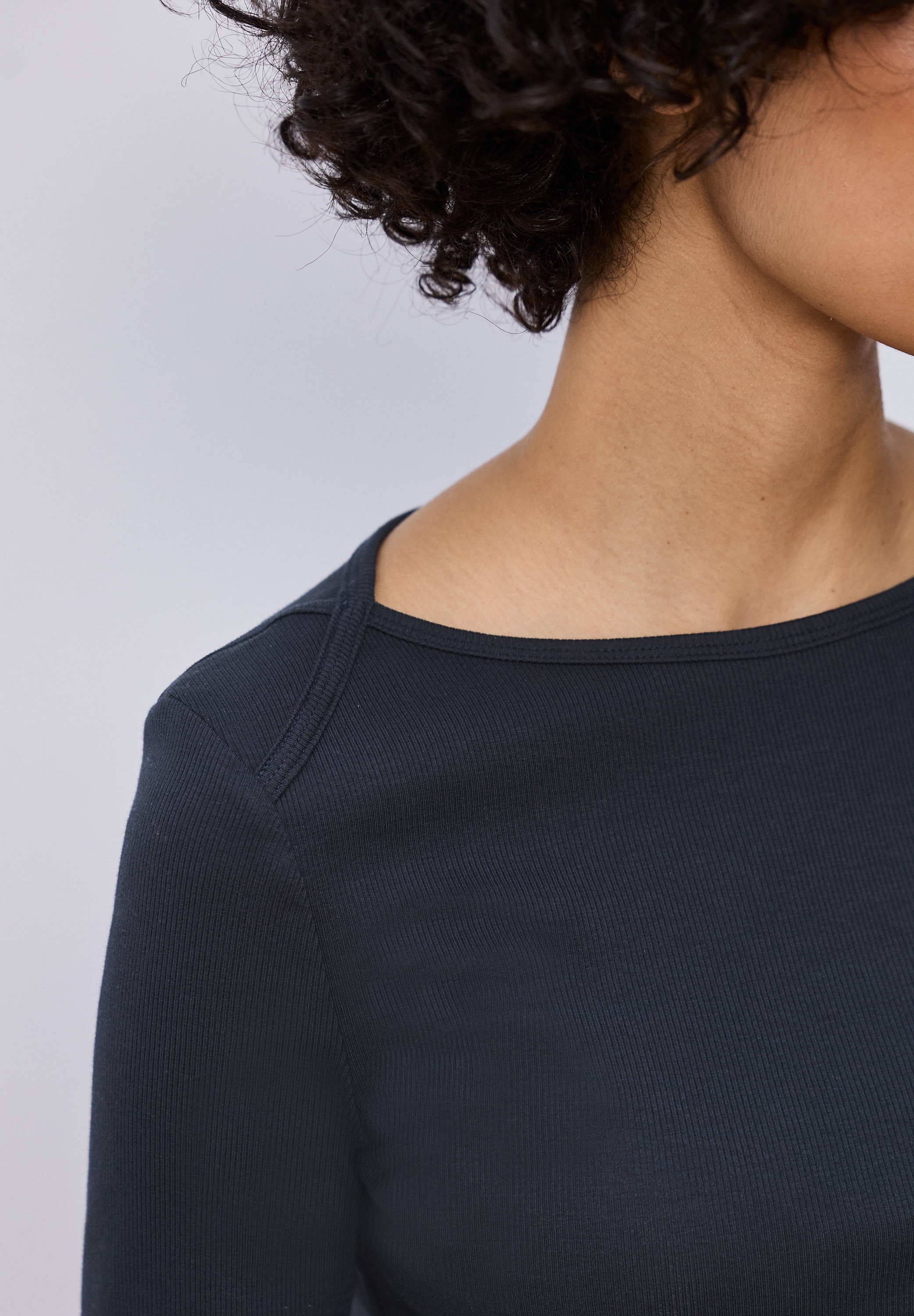 STREET ONE 3/4-Arm-Shirt in Rippstruktur