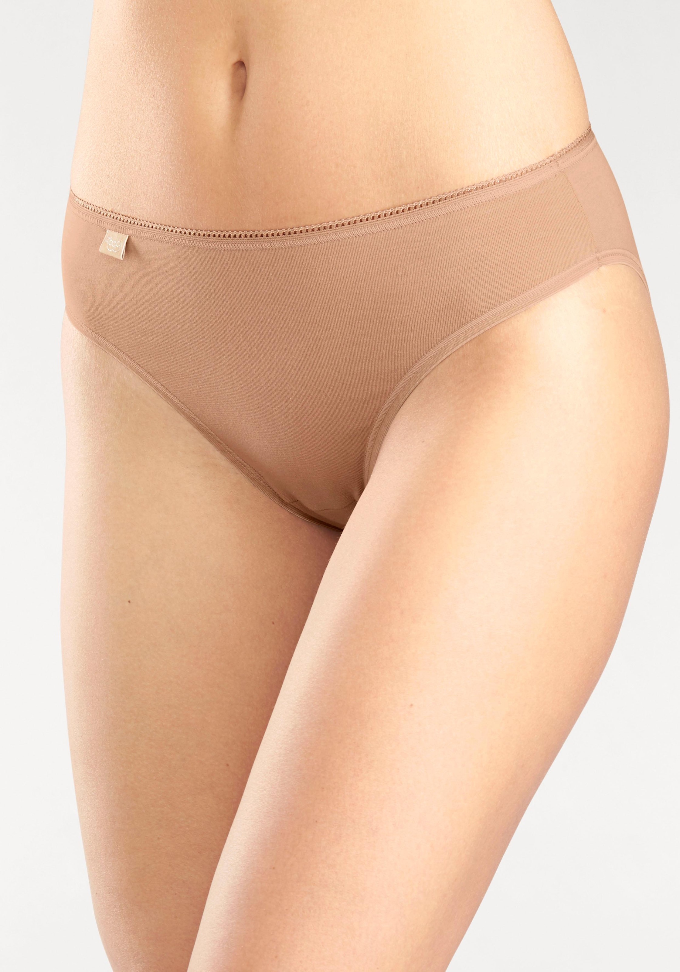 sloggi Jazz-Pants Slips »24/7 Cotton Tai C3P«, (3er Pack), Elastikbund mit Spitze, Flache Nähte