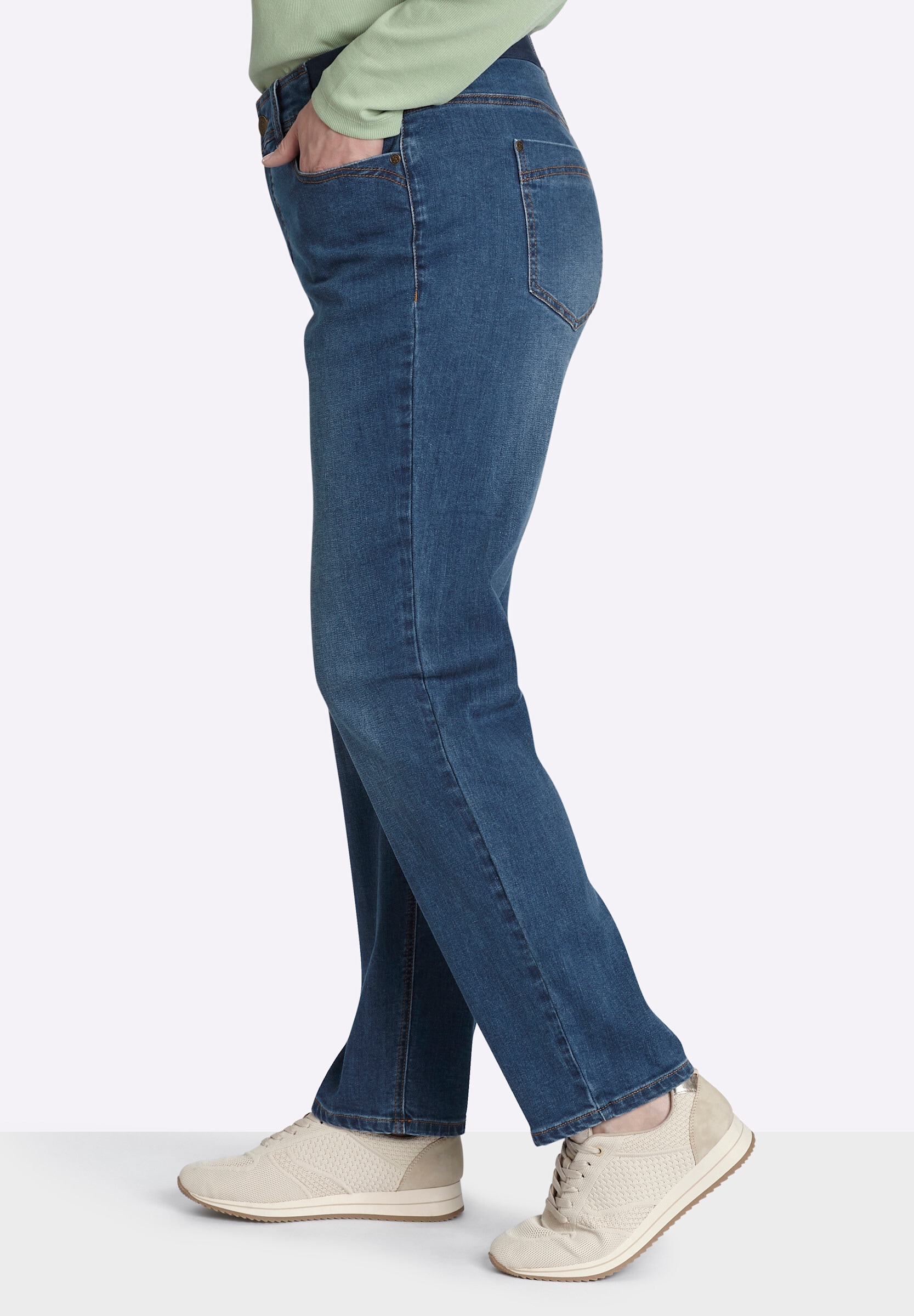Sheego 5-Pocket-Jeans »Jeans Slim-fit-Jeans mit Komfortbund«