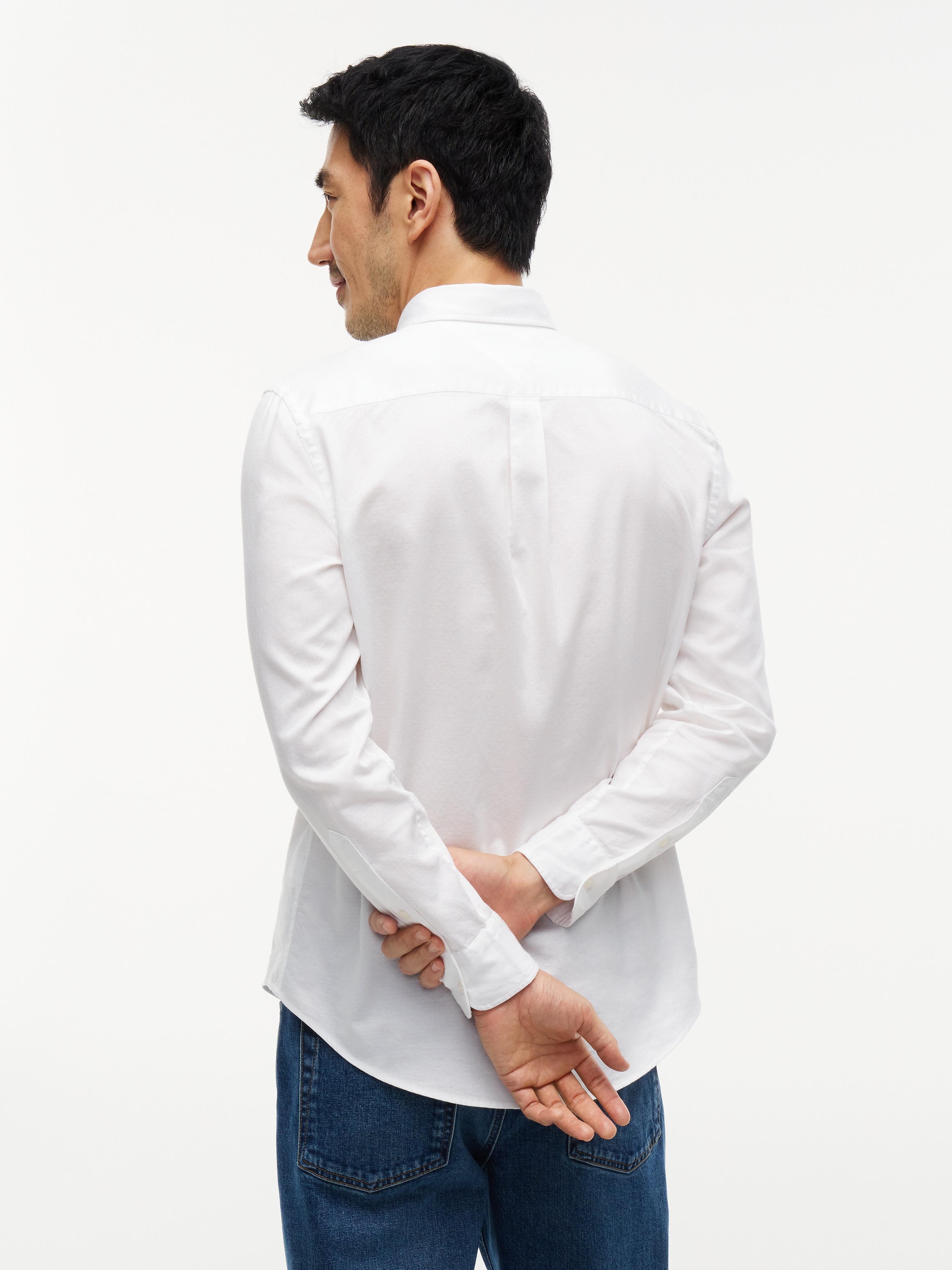 Tommy Hilfiger Langarmhemd »FLEX DOBBY SLIM FIT« Slim Fit Dobby Structure