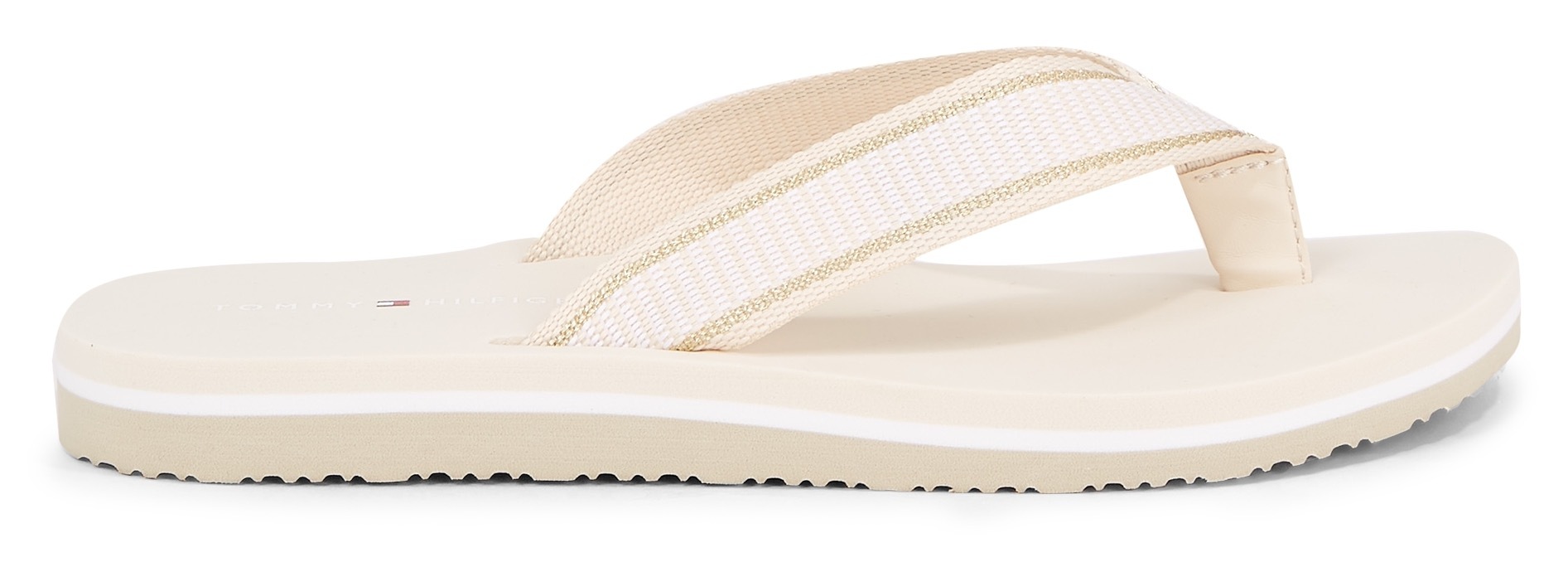 Tommy Hilfiger Zehentrenner »TH WEBBING FLIP FLOP«, für Bad und Strand super geeignet