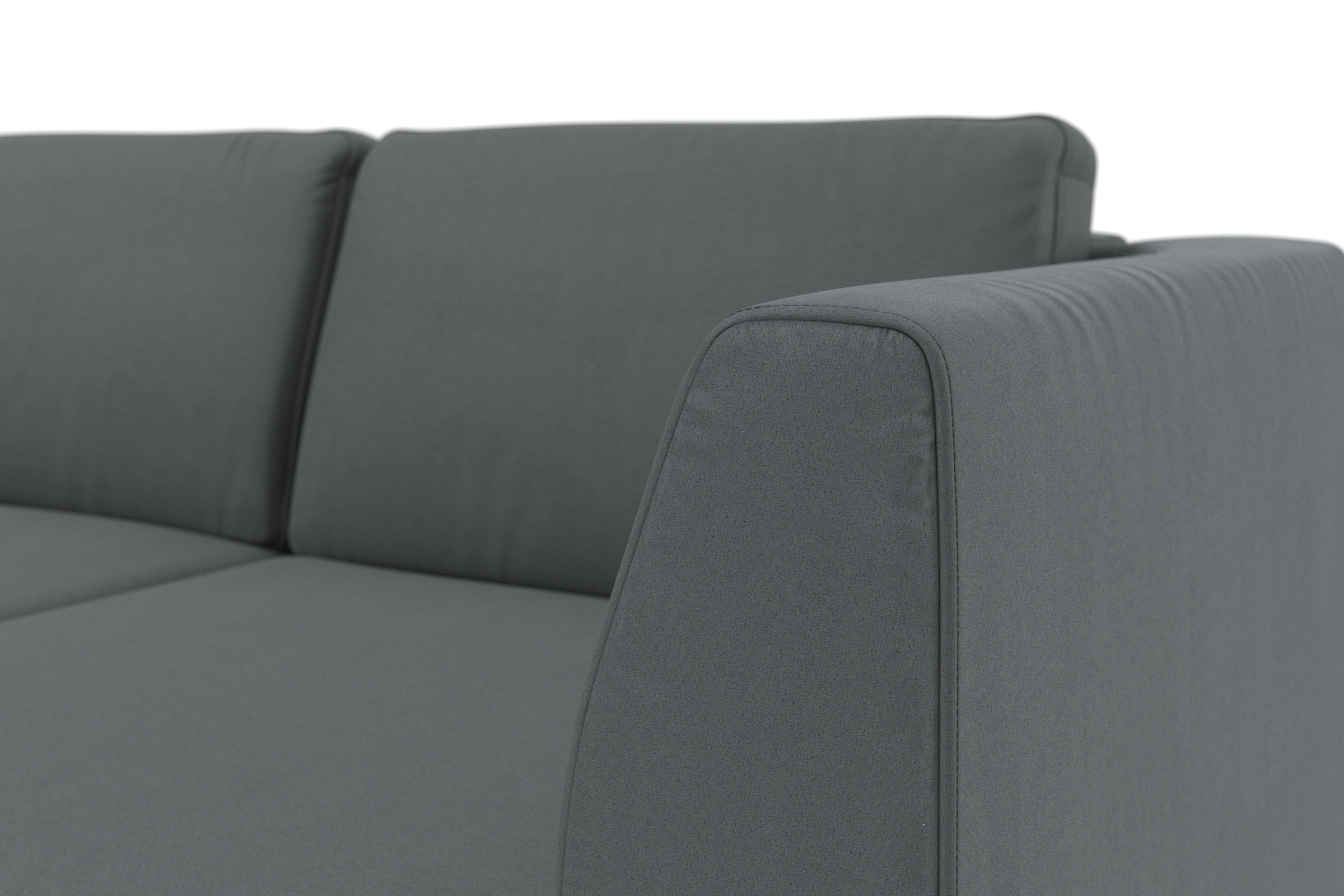 sit&more Ecksofa »Olsen L-Form« inklusive Sitztiefenverstellung, wahlweise mit Bettfunktion, 15cm hoch