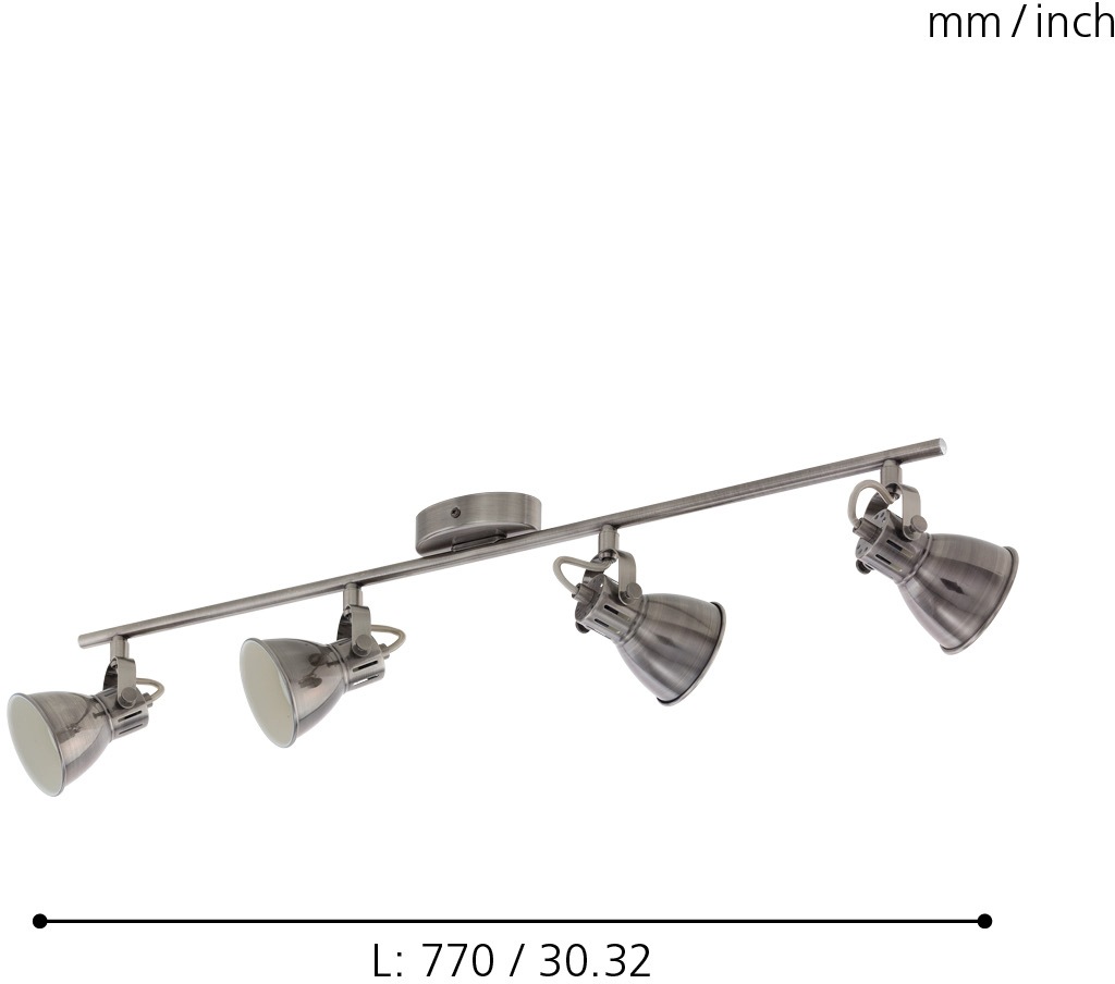 EGLO LED Deckenspots »SERAS«, 4 flammig, Leuchtmittel LED-Board-GU10 | LED wechselbar, LED Deckenleuchte, LED Deckenlampe