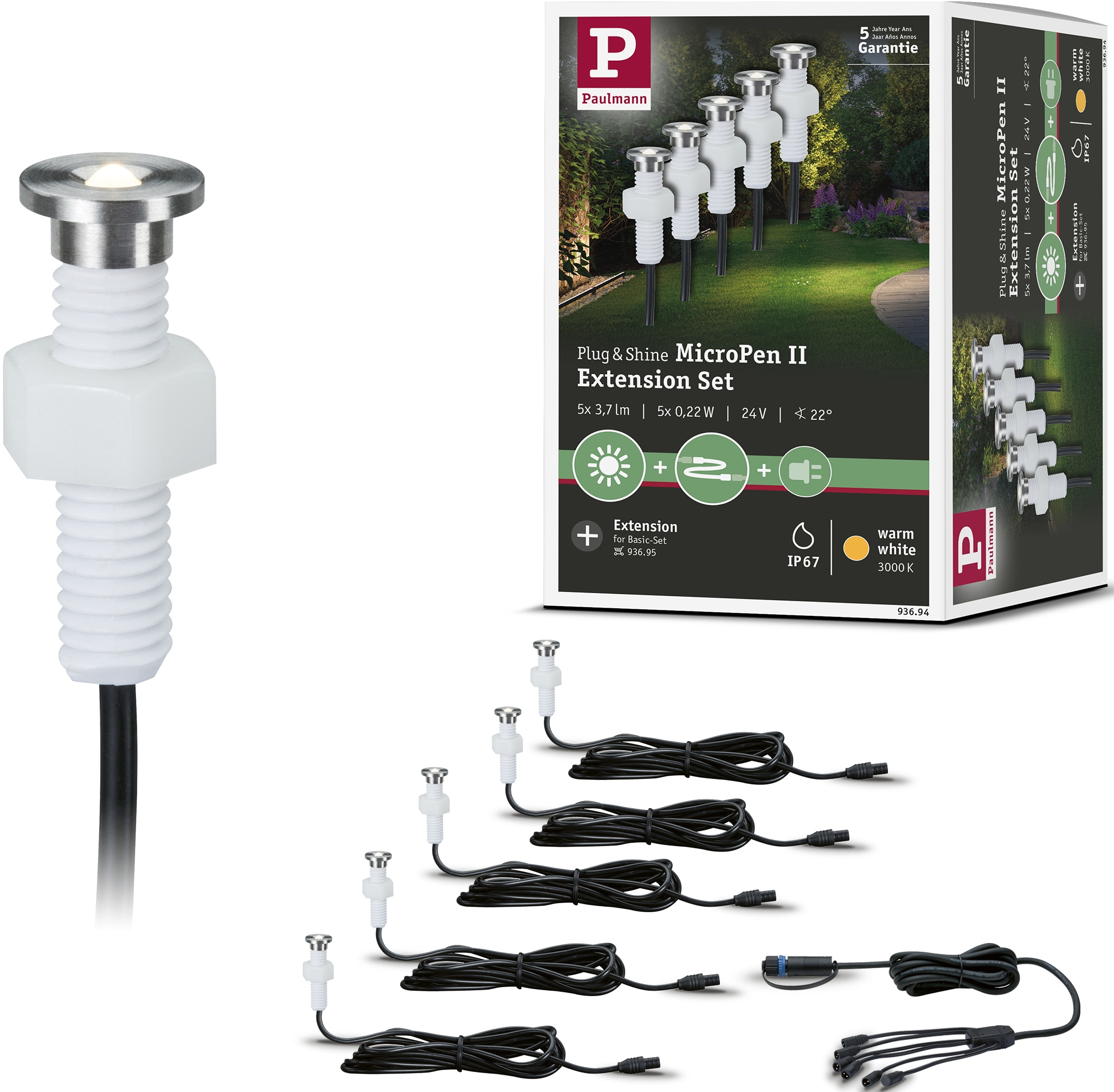 LED Einbauleuchte »Plug & Shine«, 5 flammig, Leuchtmittel LED-Modul | LED fest...