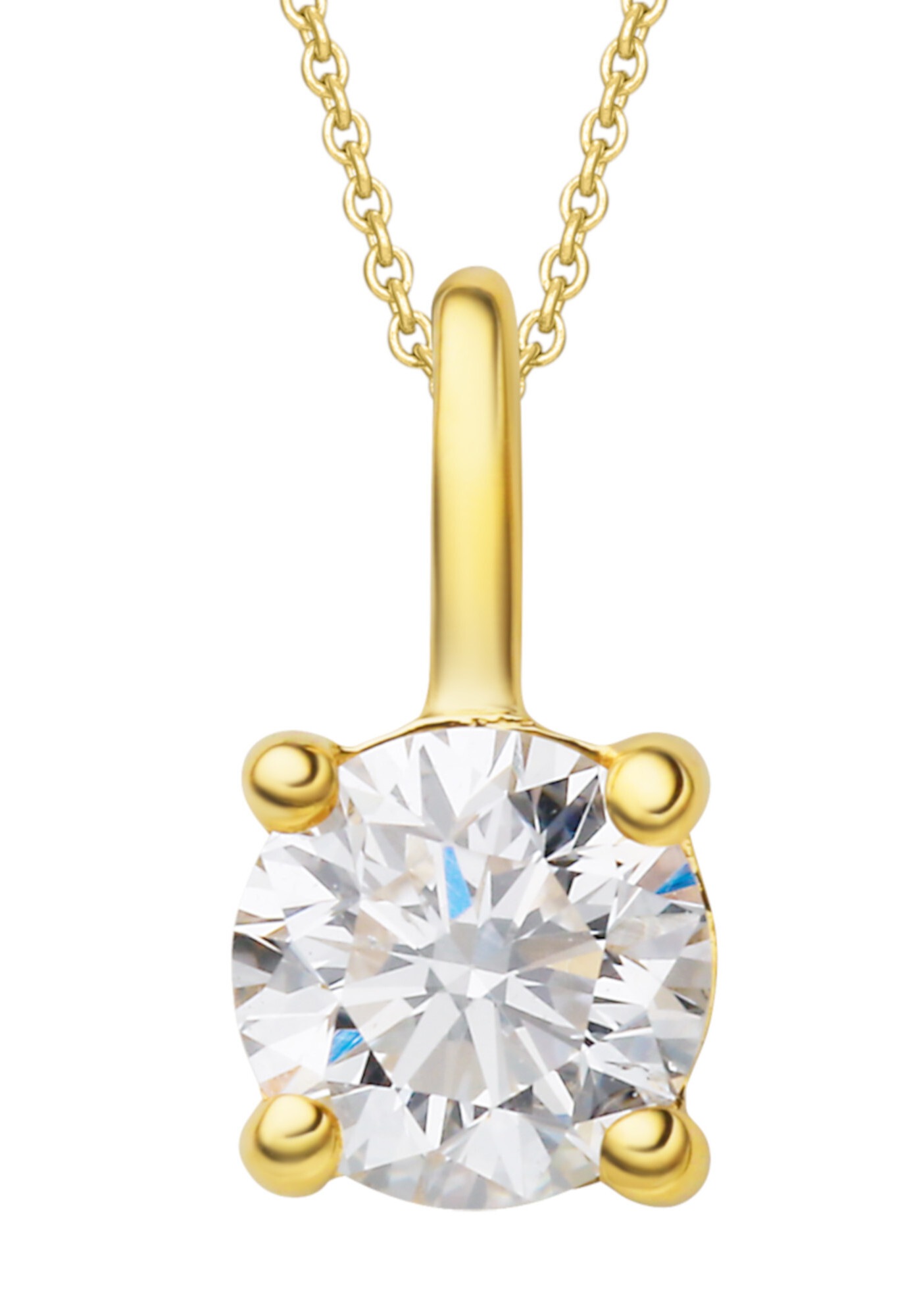 ONE ELEMENT Kette und Anhänger Set »Schmuckset - Set mit Halskette 0.25 ct Diamant-Brillant Anhänger aus 585 Gelbgold«