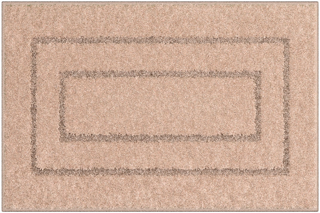 my home Badematte »Eliane«, rutschhemmend beschichtet, strapazierfähig, Badteppich, mit Hoch-Tief-Effekt
