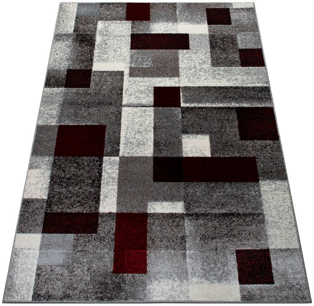 Teppich »Corine«, rechteckig, mit besonders weichem Flor, Kurzflor, modernes Karo-Design