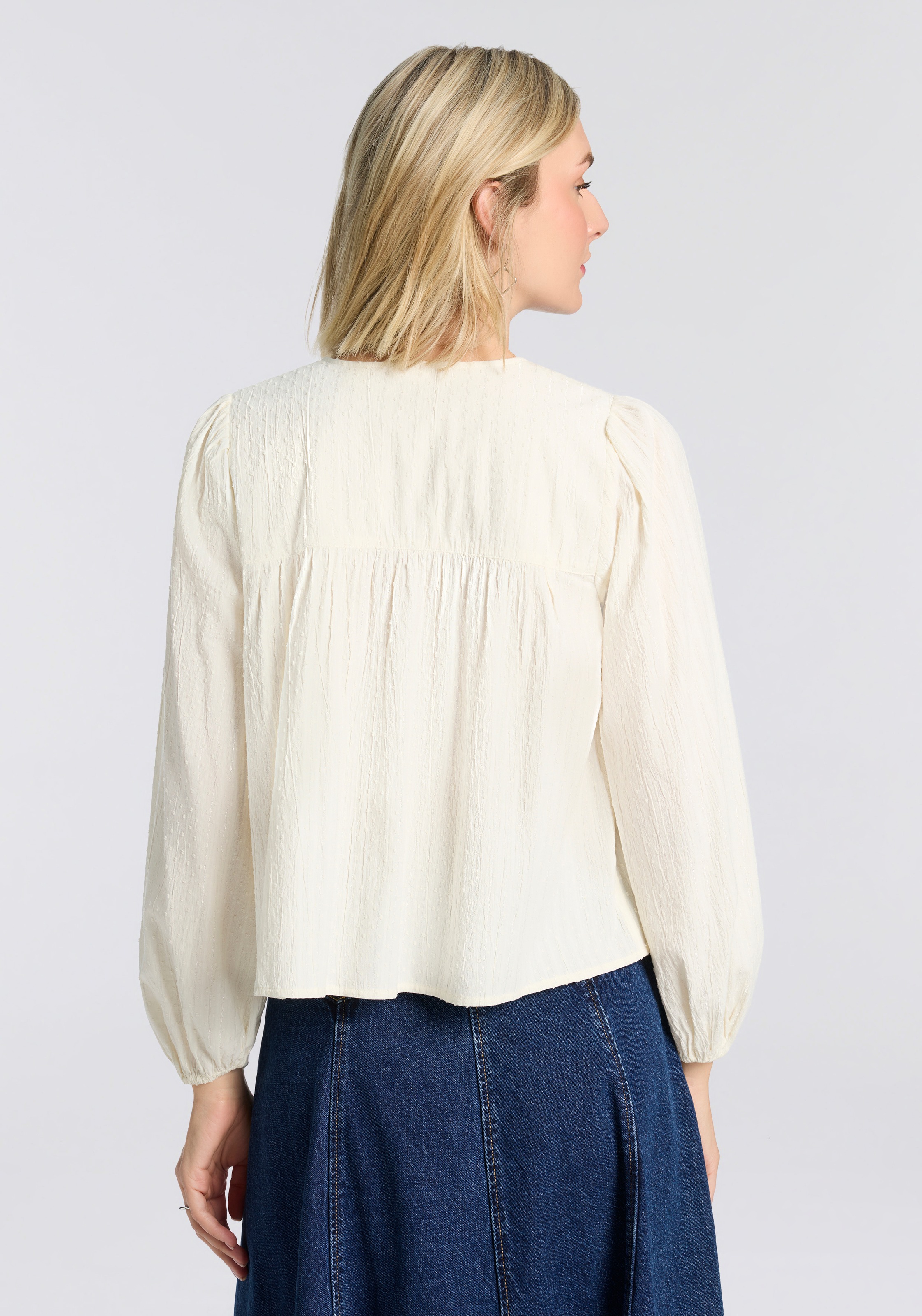 Levi's® Klassische Bluse »JOSEPHINE LS HOLI« mit elastischem Bund