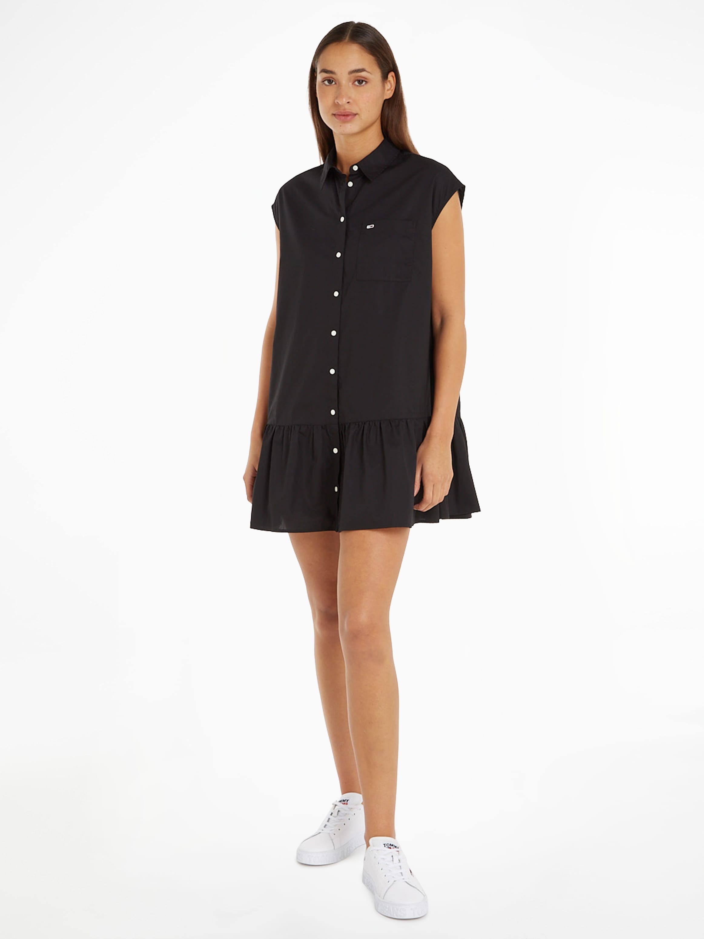 Shirtkleid »TJW SS BADGE SHIRT DRESS«, mit Tommy Jeans Logopatch