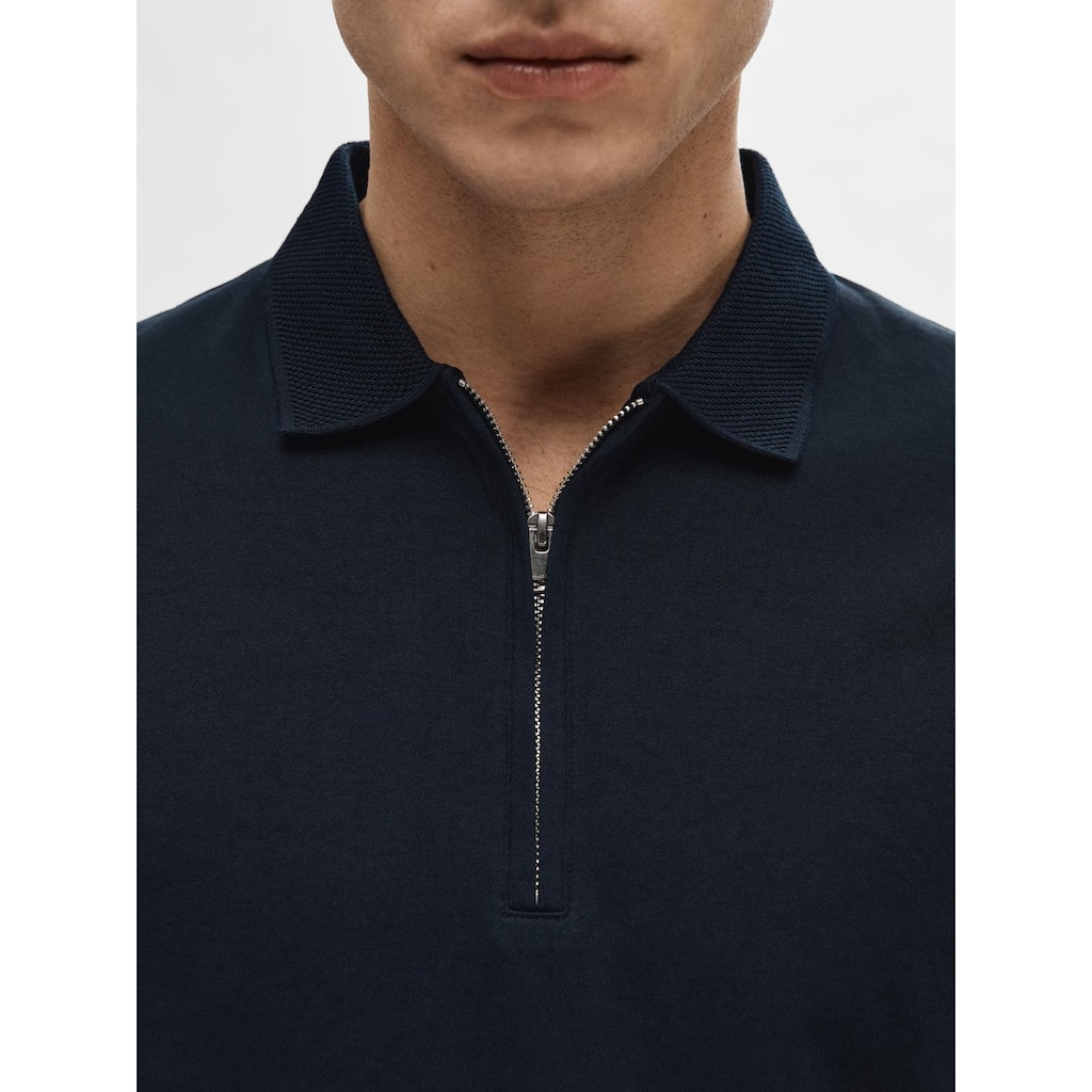 SELECTED HOMME Poloshirt »SLHFAVE ZIP SS POLO NOOS«