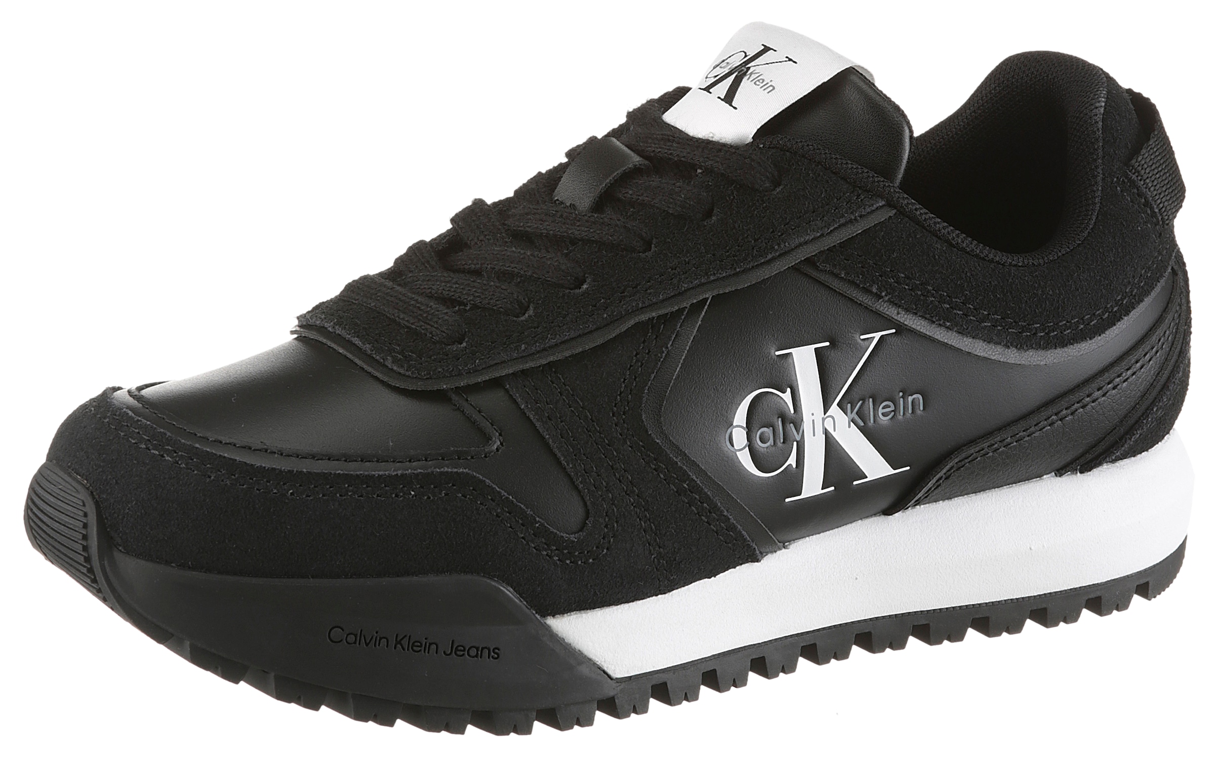 Calvin Klein Jeans Keilsneaker »TOOTHY RUNNER LACEUP MIX«  Schnürschuh, Halbschuh, Freizeitschuh mit Profilsohle
