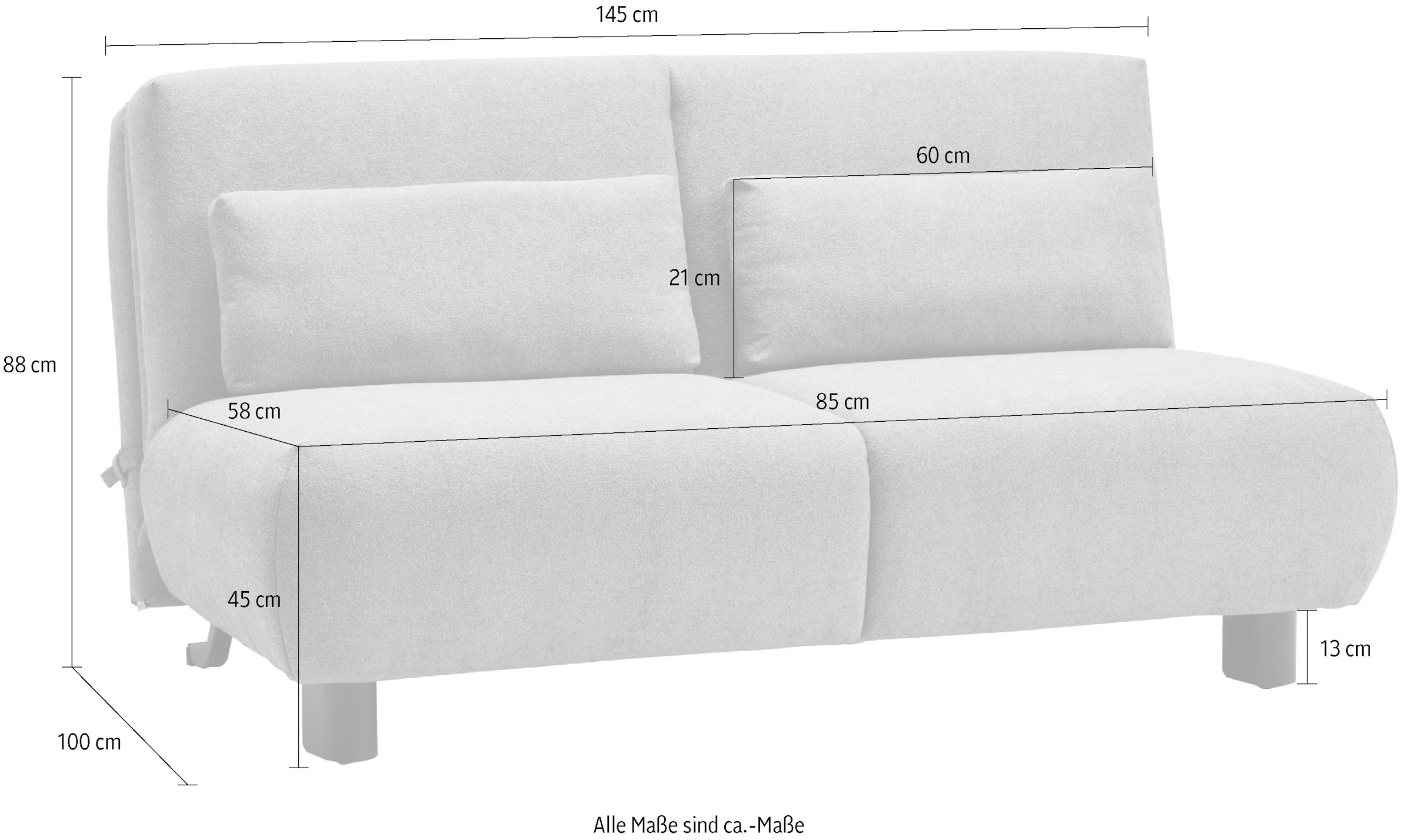 ell + ell Schlafsofa »Minou«