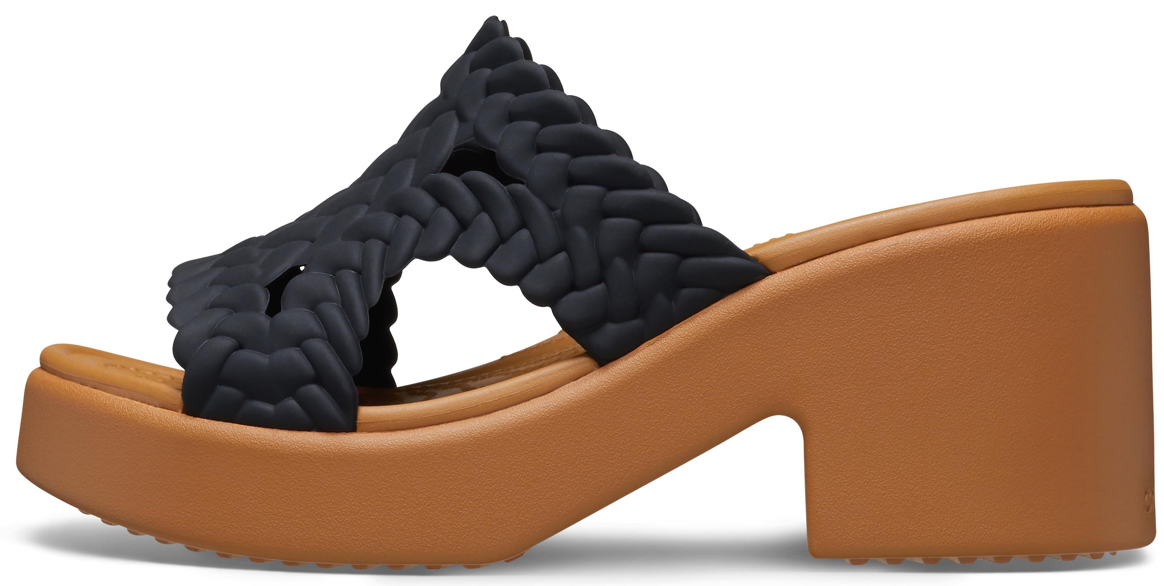 Crocs Pantolette »Brooklyn Woven Slide Heel«, Sandale, Sommerschuh mit modischem Blockabsatz