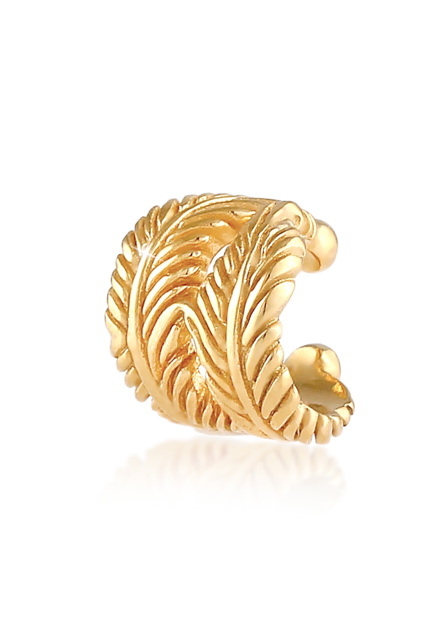 Elli Ohrklemme »Ohrringe Earcuff Single Feder Boho 925 Silber«
