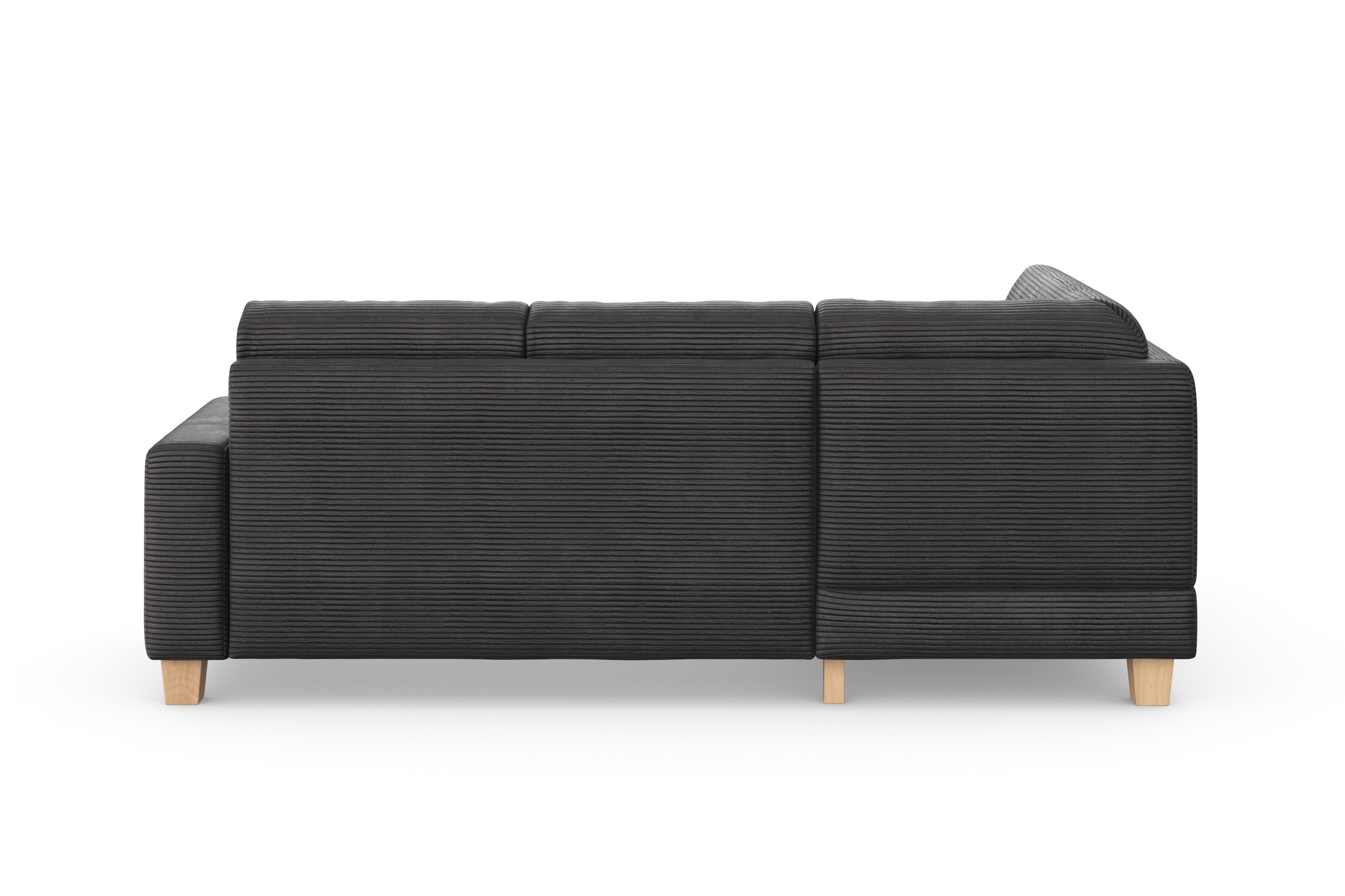 Home affaire Ecksofa »Summer L-Form«, mit Ottomane, wahlweise mit Bettfunktion und Bettkasten, Cord-Bezug