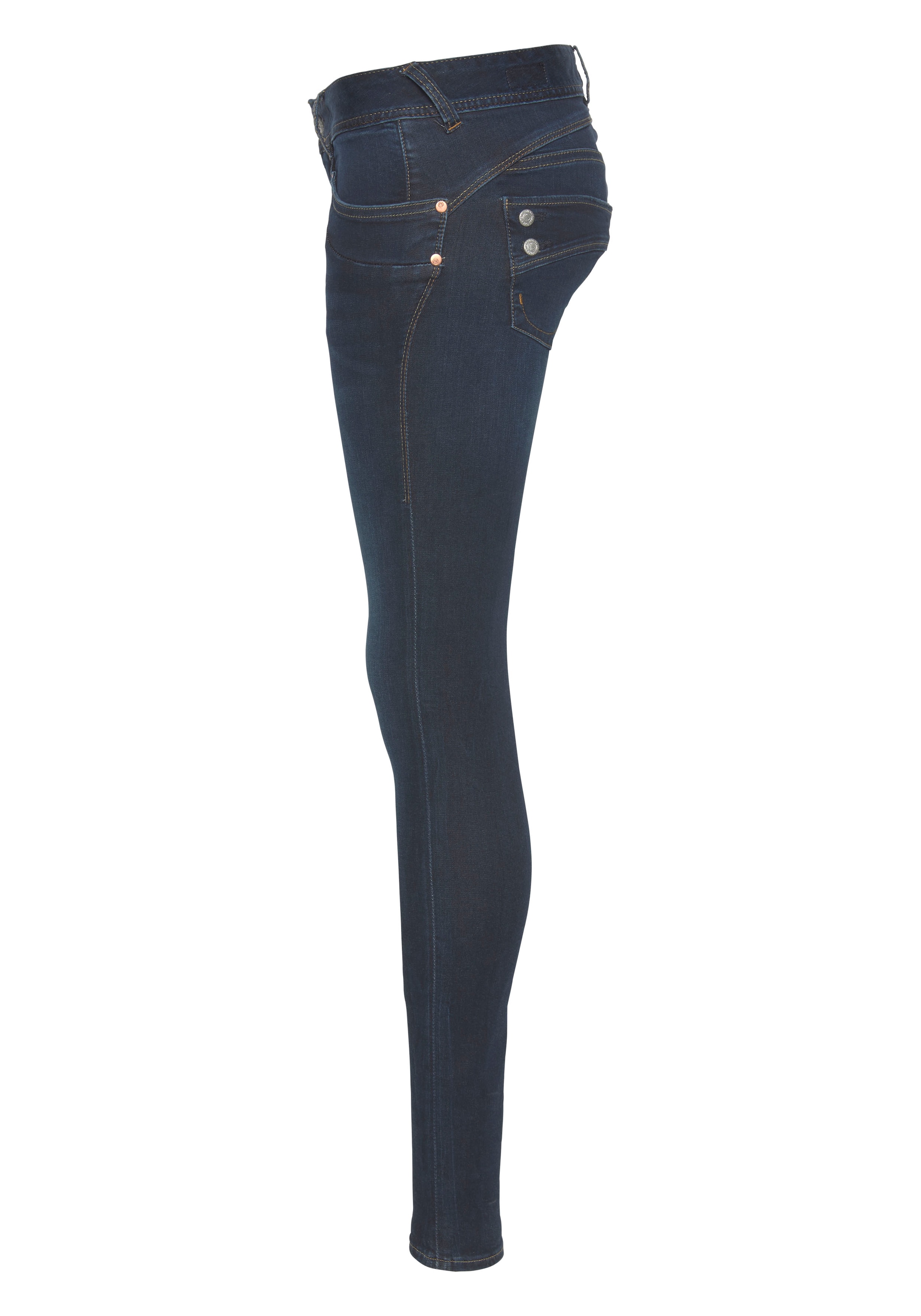 Herrlicher Slim-fit-Jeans »Piper Slim Reused Denim«, mit Zierknöpfen an den Gesäßtaschen