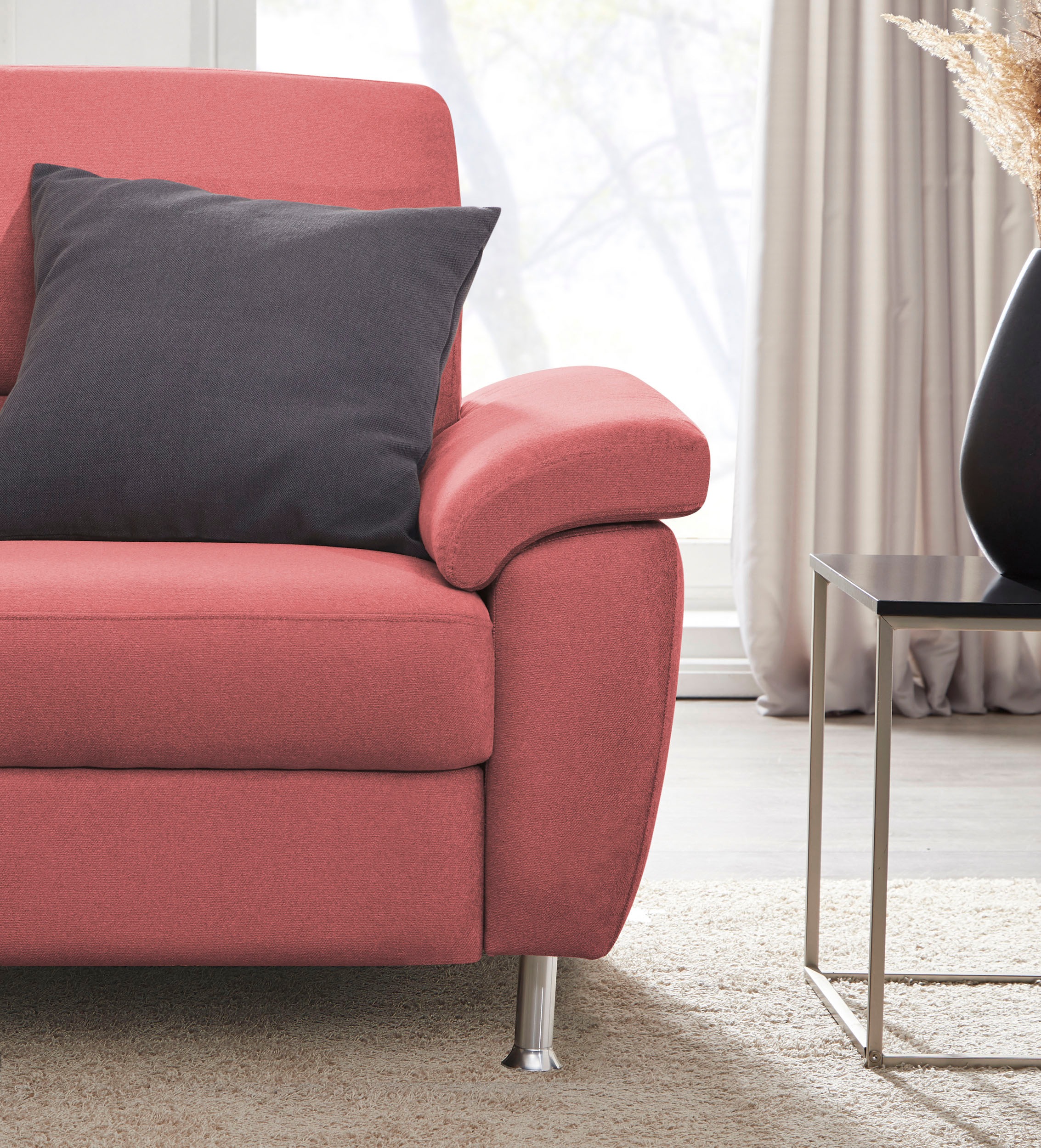 CALIZZA INTERIORS Ecksofa »Onyx L-Form«, Ottomane links oder rechts, wahlweise mit Bettfunktion, Breite 257 cm