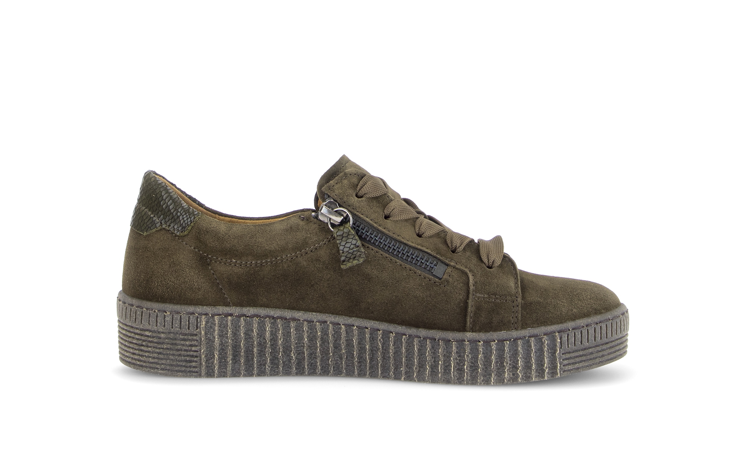 Gabor Plateausneaker  Freizeitschuh, Halbschuh, Schnürschuh mit dezenten Ziernähten