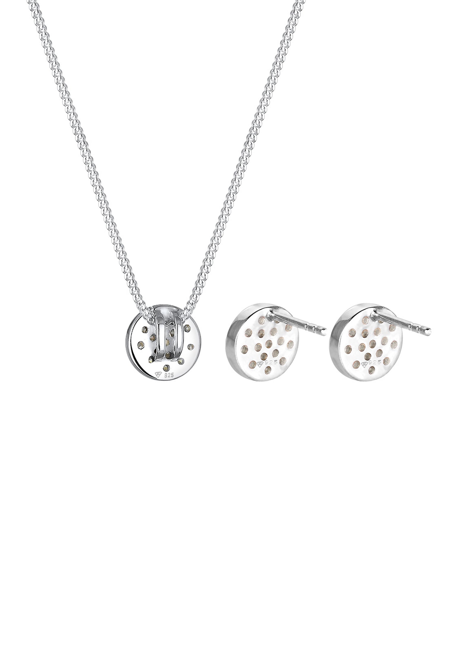 Elli Ohrring und Ketten Set »Schmuckset Zirkonia 925 Sterling Silber«
