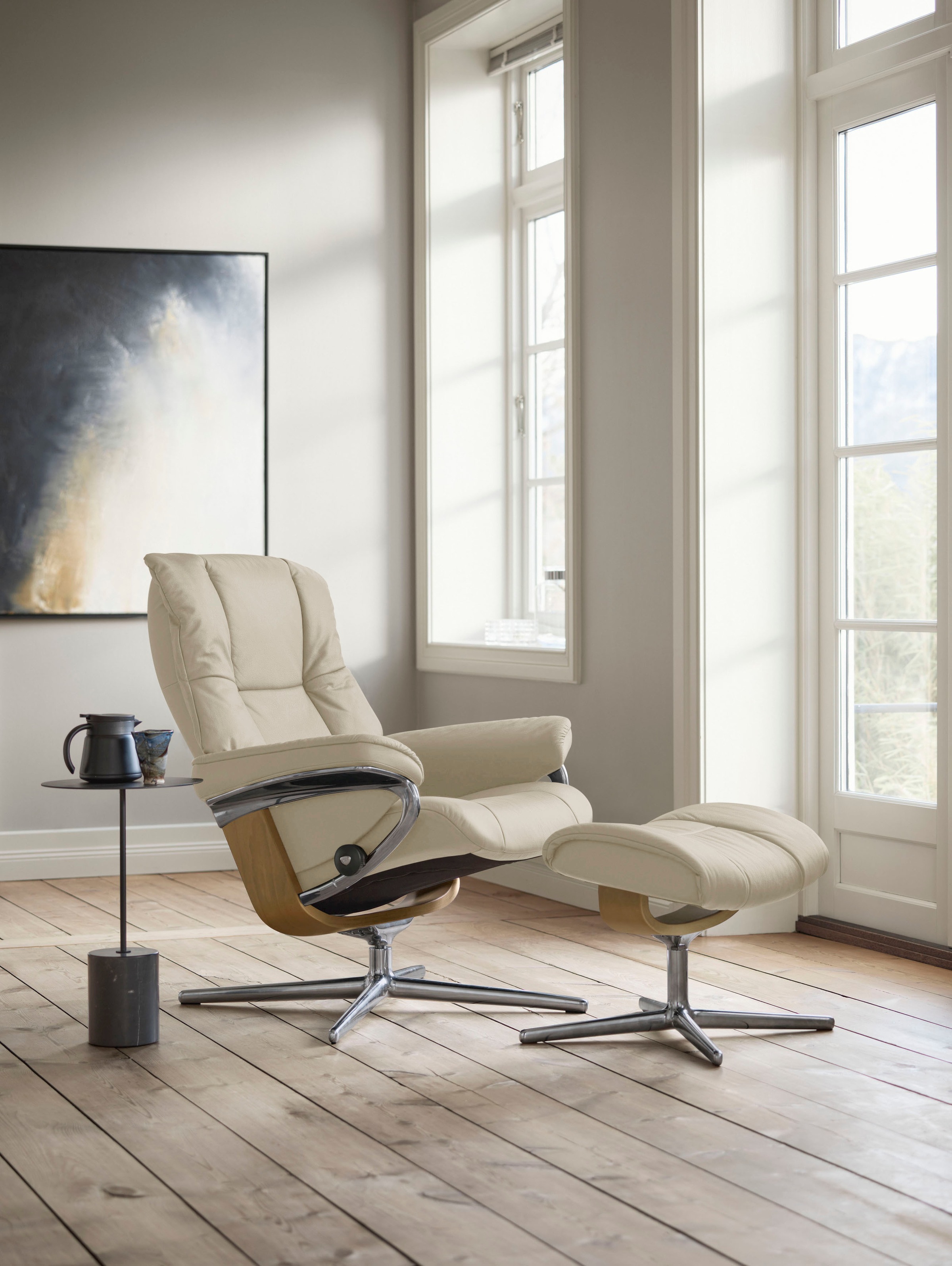 Stressless® Fußhocker »Mayfair«, mit Cross Base, Größe S, M & L, Holzakzent Eiche