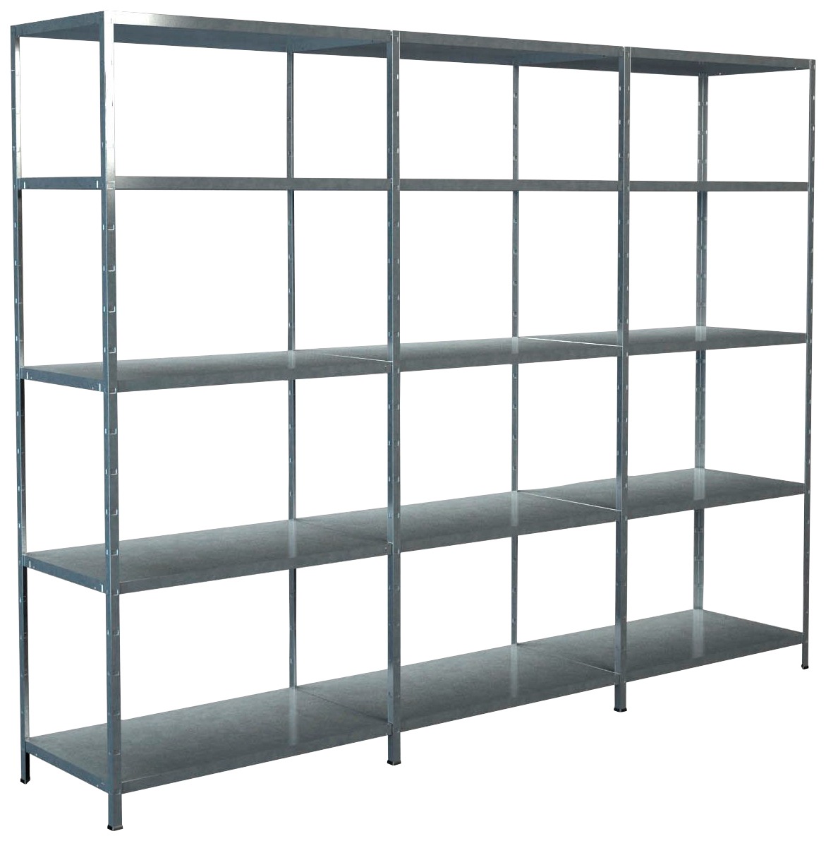 SCHULTE Regalwelt Steckregal »Stecksystem Grund- und 2x Anbauregale«, Metall verzinkt, 2000x3200x500 mm, 15 Böden